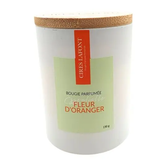 Bougie Végétale Parfum de Grasse 130g - Fleur d'Oranger