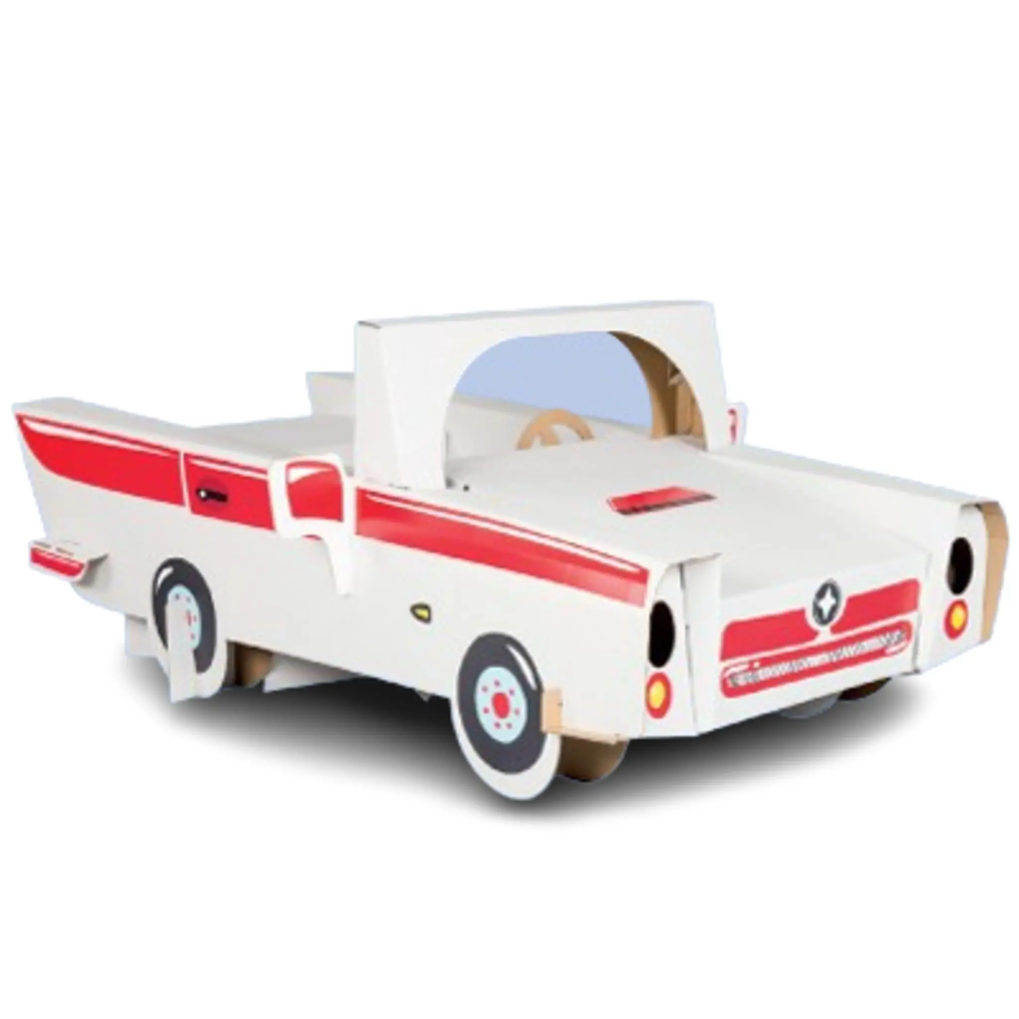 Super car, Cardboard toy car for children, DIY, for construction and coloring, with stickers, 3+