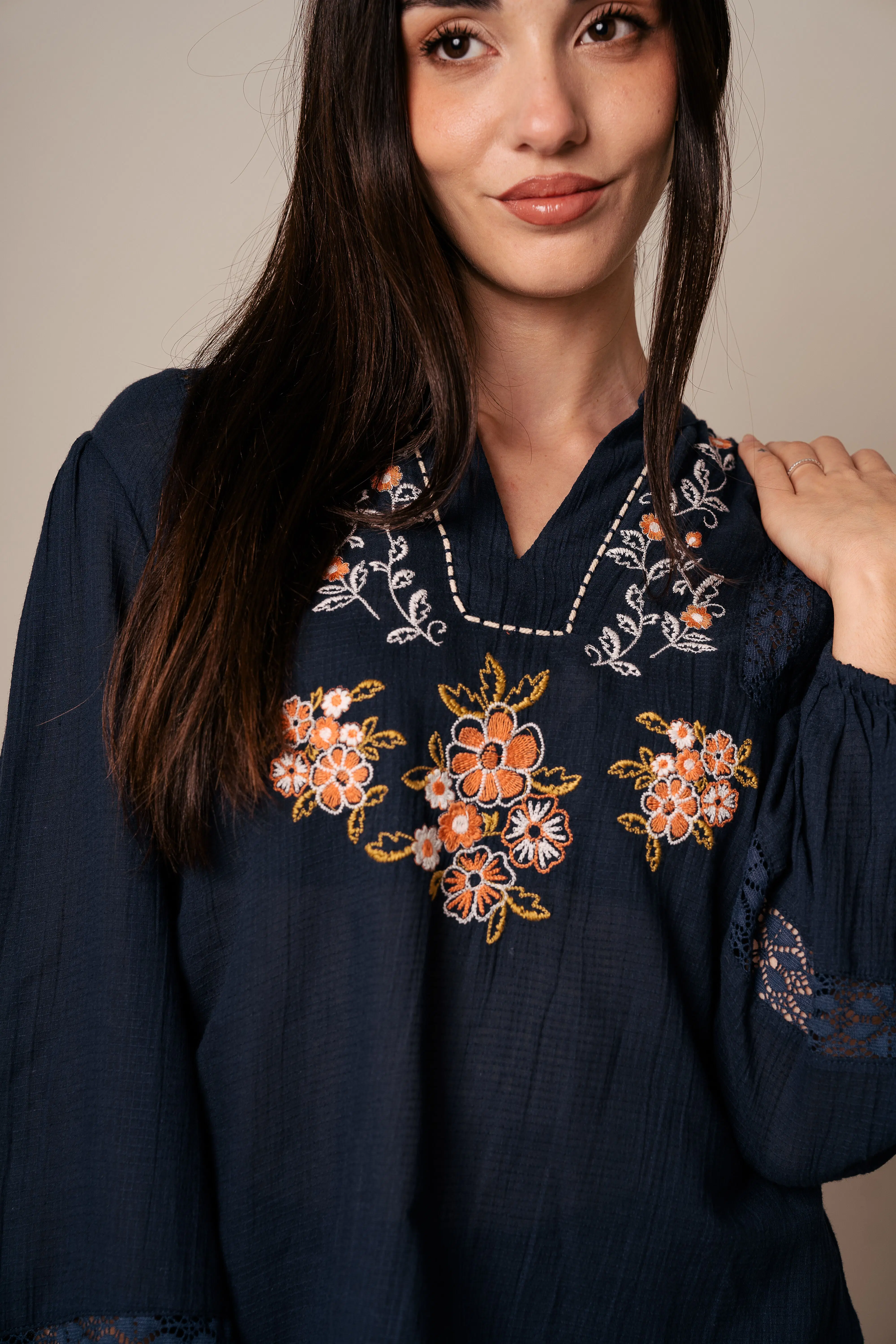 Marine Bluse