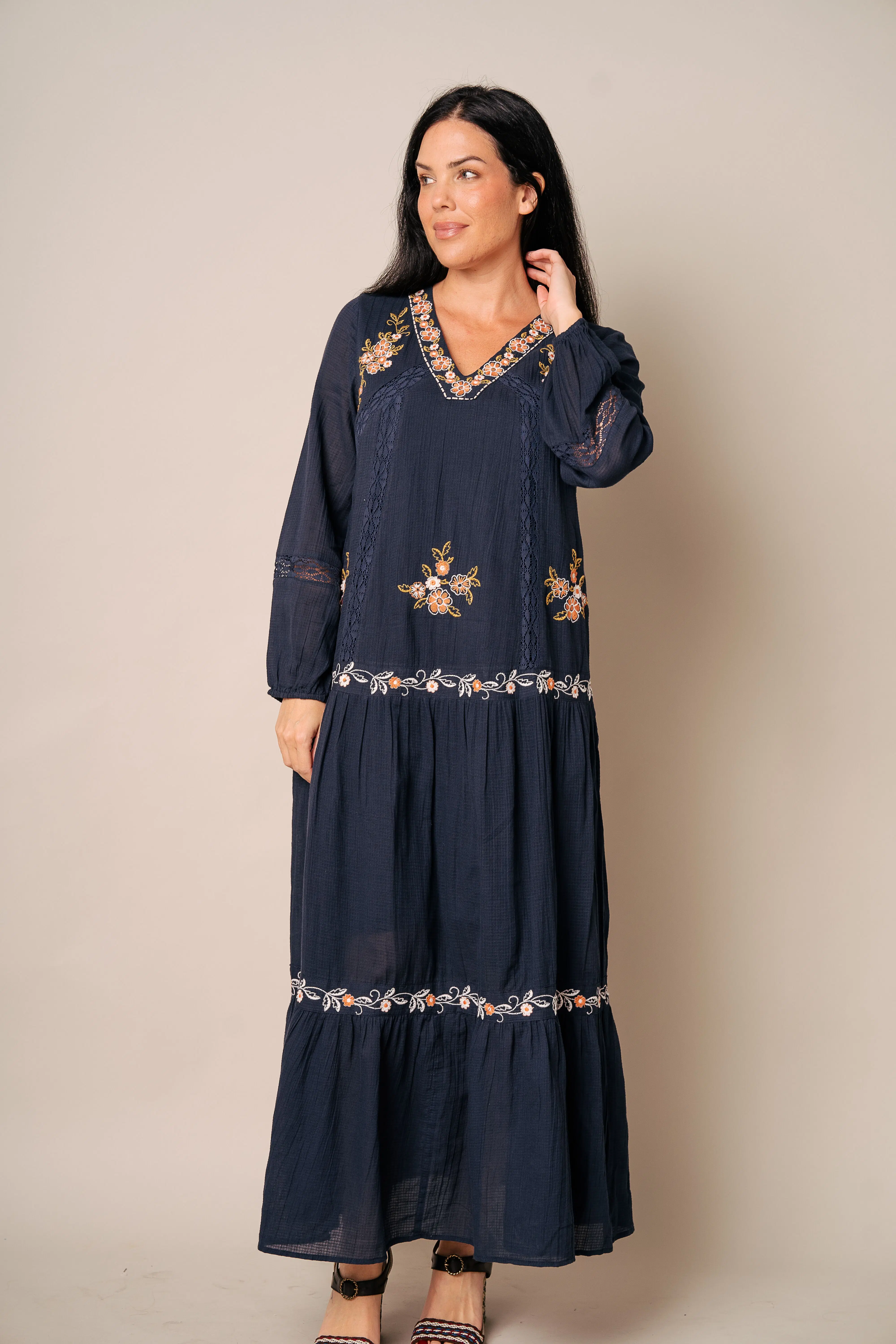 Marine Langes Kleid