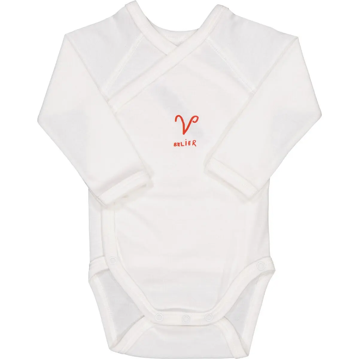 Widder Langarm-Baby-Body - 6M - Bio-Baumwolle