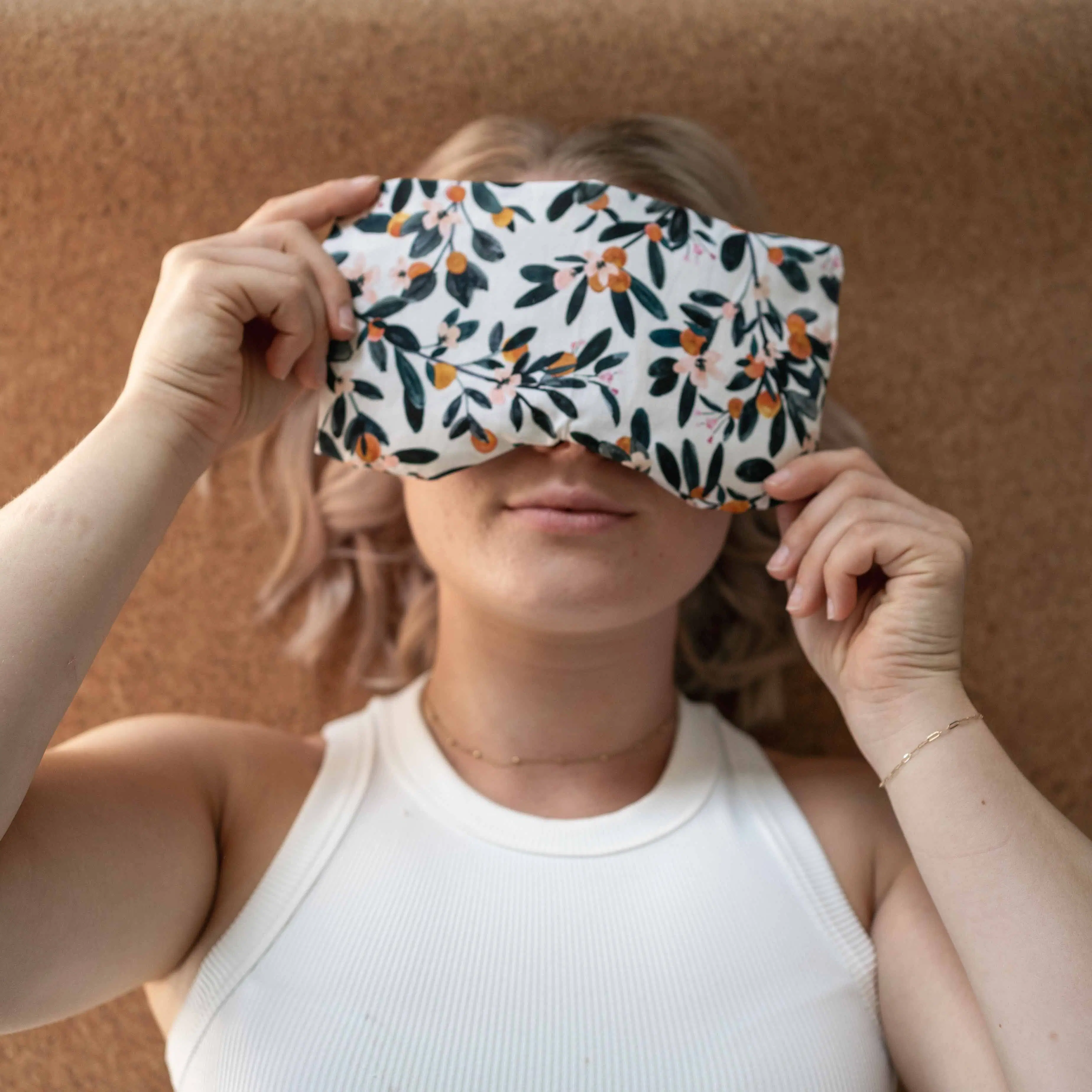 Coussin relaxant pour les yeux à l'épeautre bio et à la lavande bio - Orange