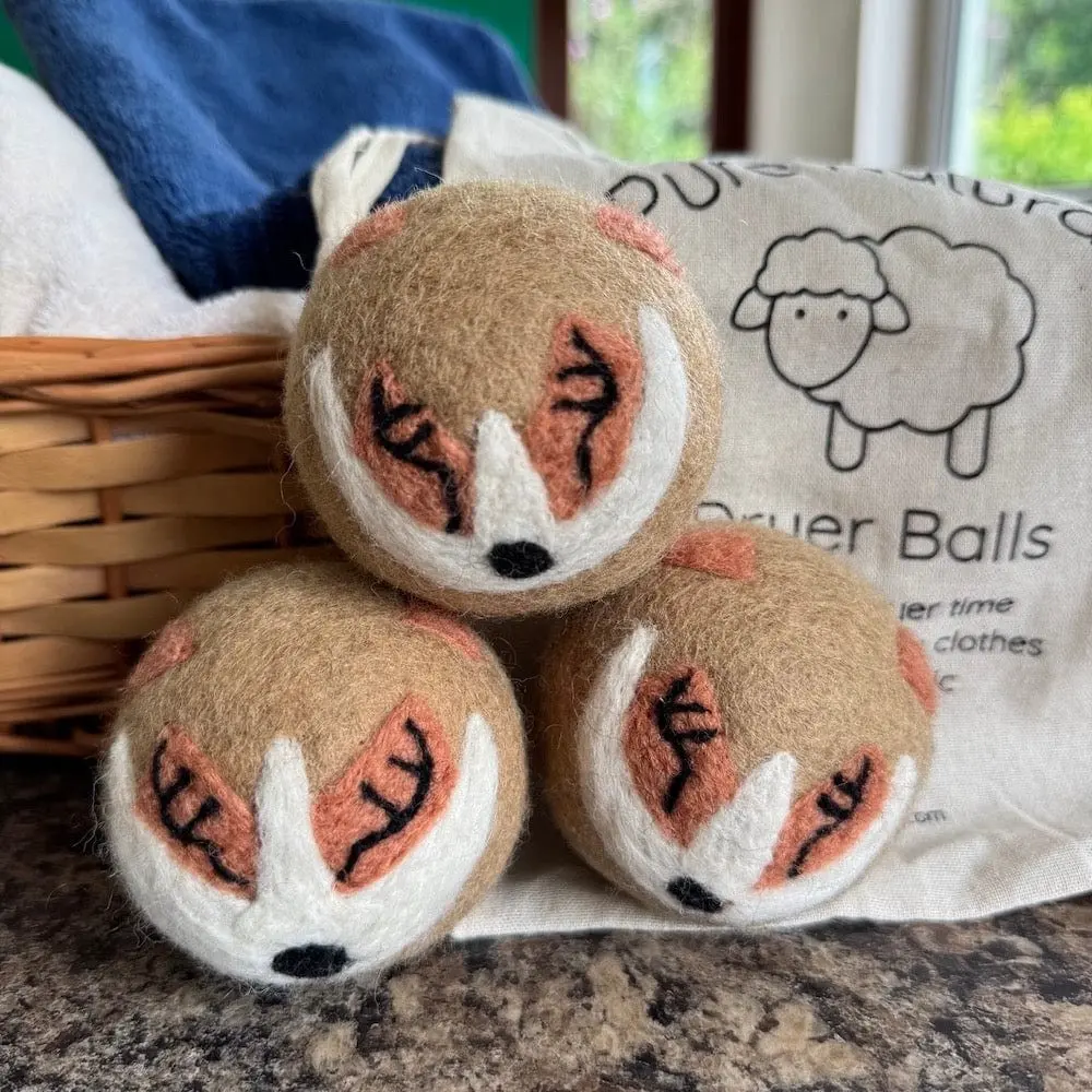 Balles de séchage en laine Fox - Lot de 3 et sac de rangement