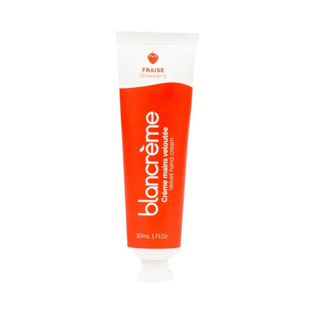 Crema de manos aterciopelada de fresa