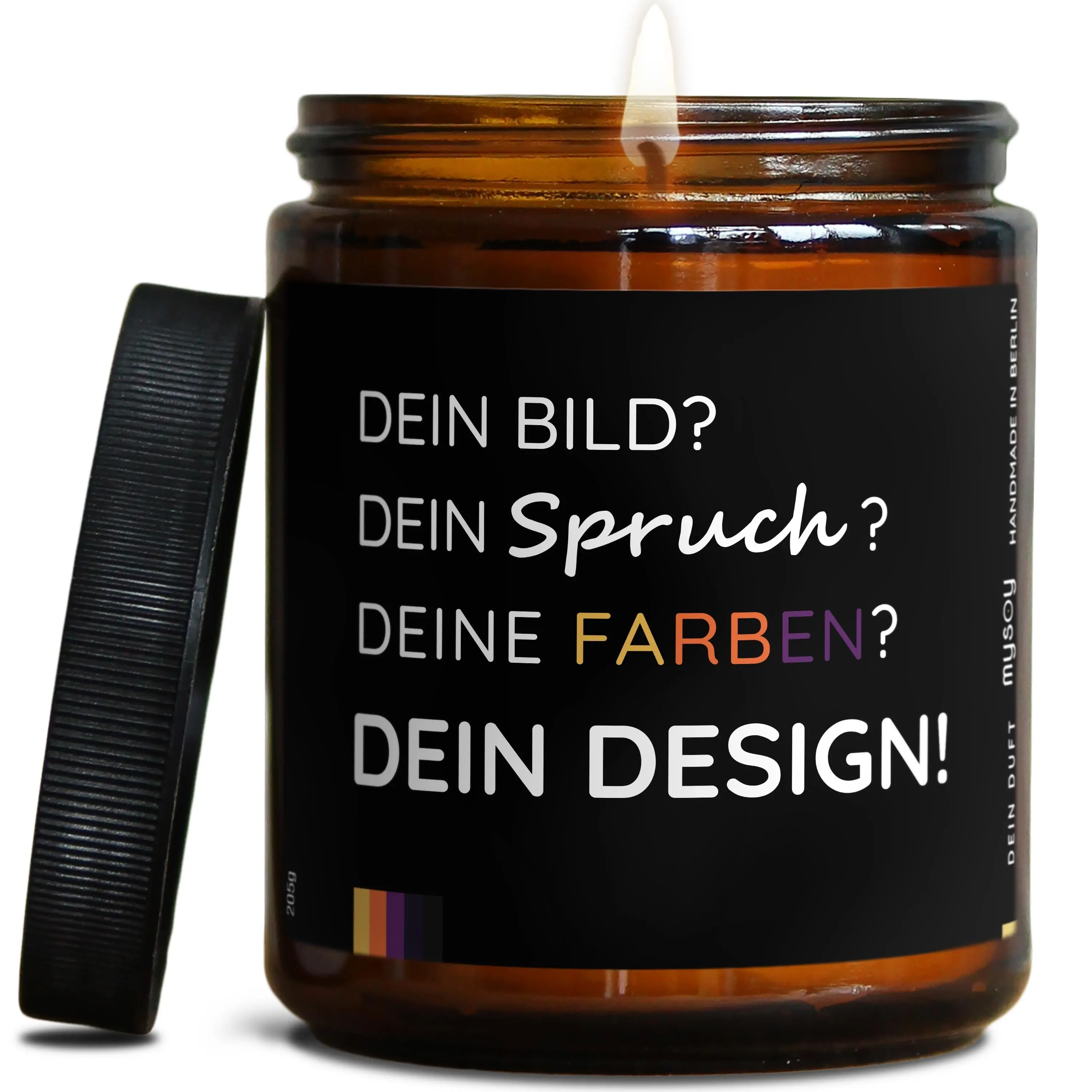 Personalized scented candle | Candle with your own photo, saying, or logo