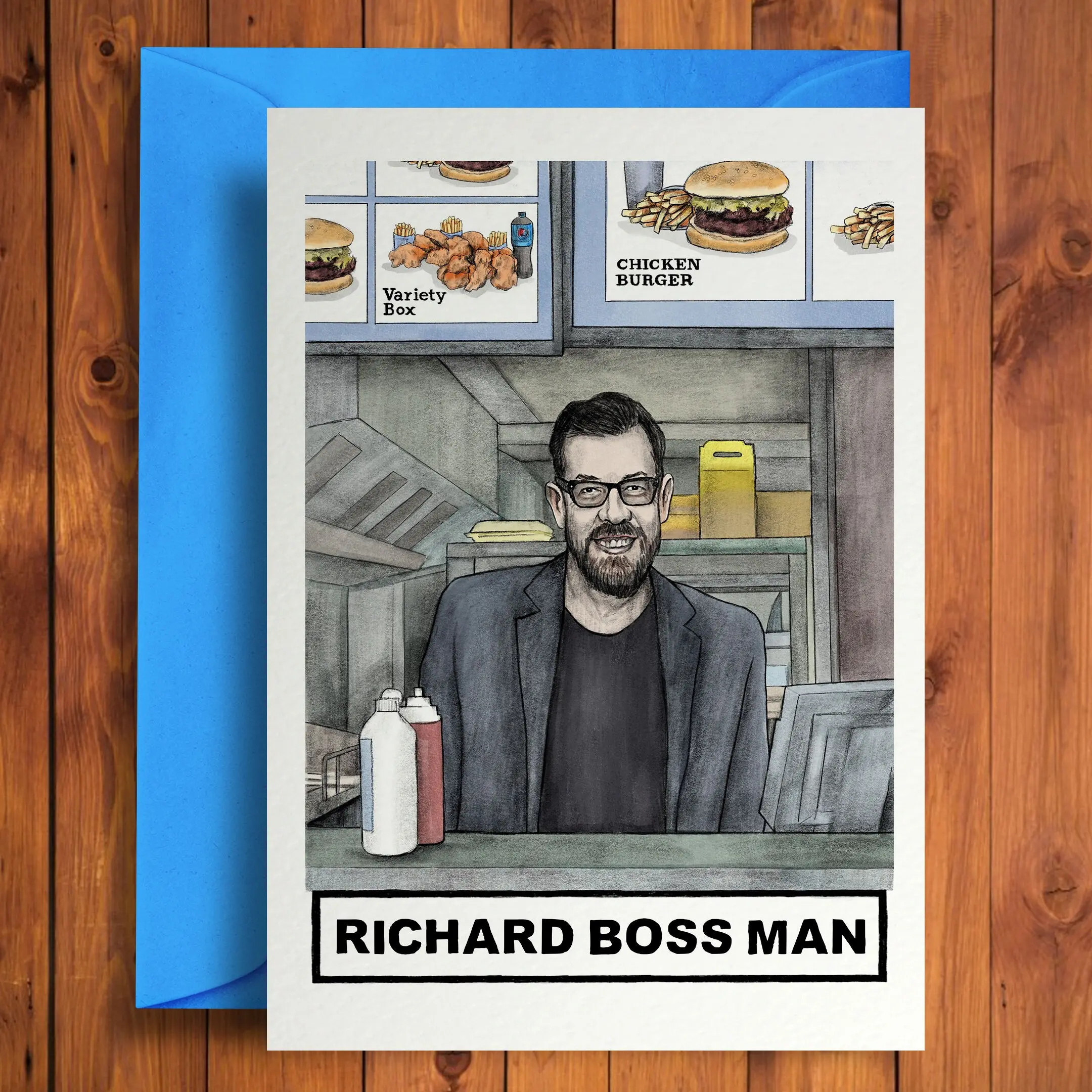 Richard Boss man - Carte d'anniversaire amusante