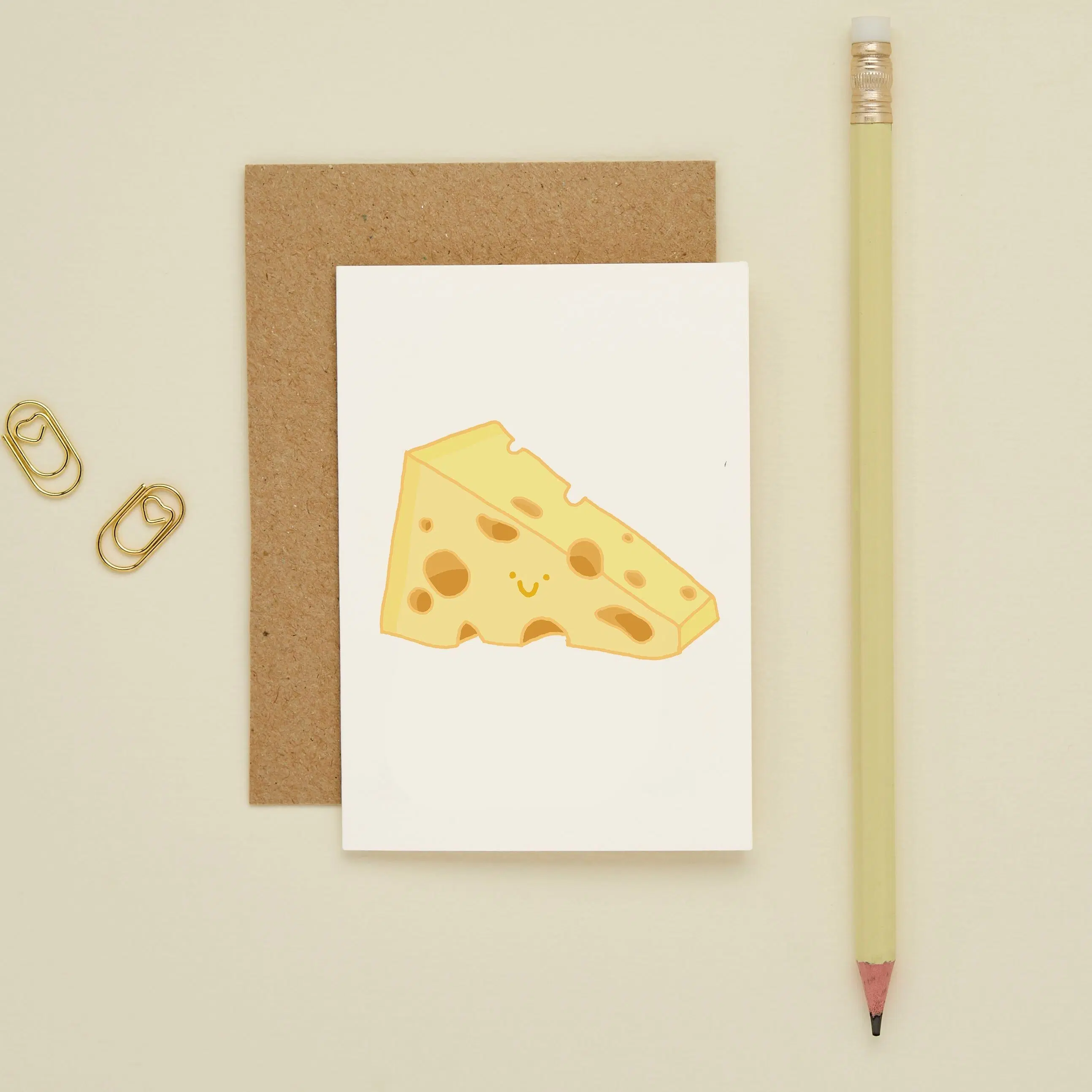 Cheese Mini A7 Card | Witty Love & Food Greeting Card