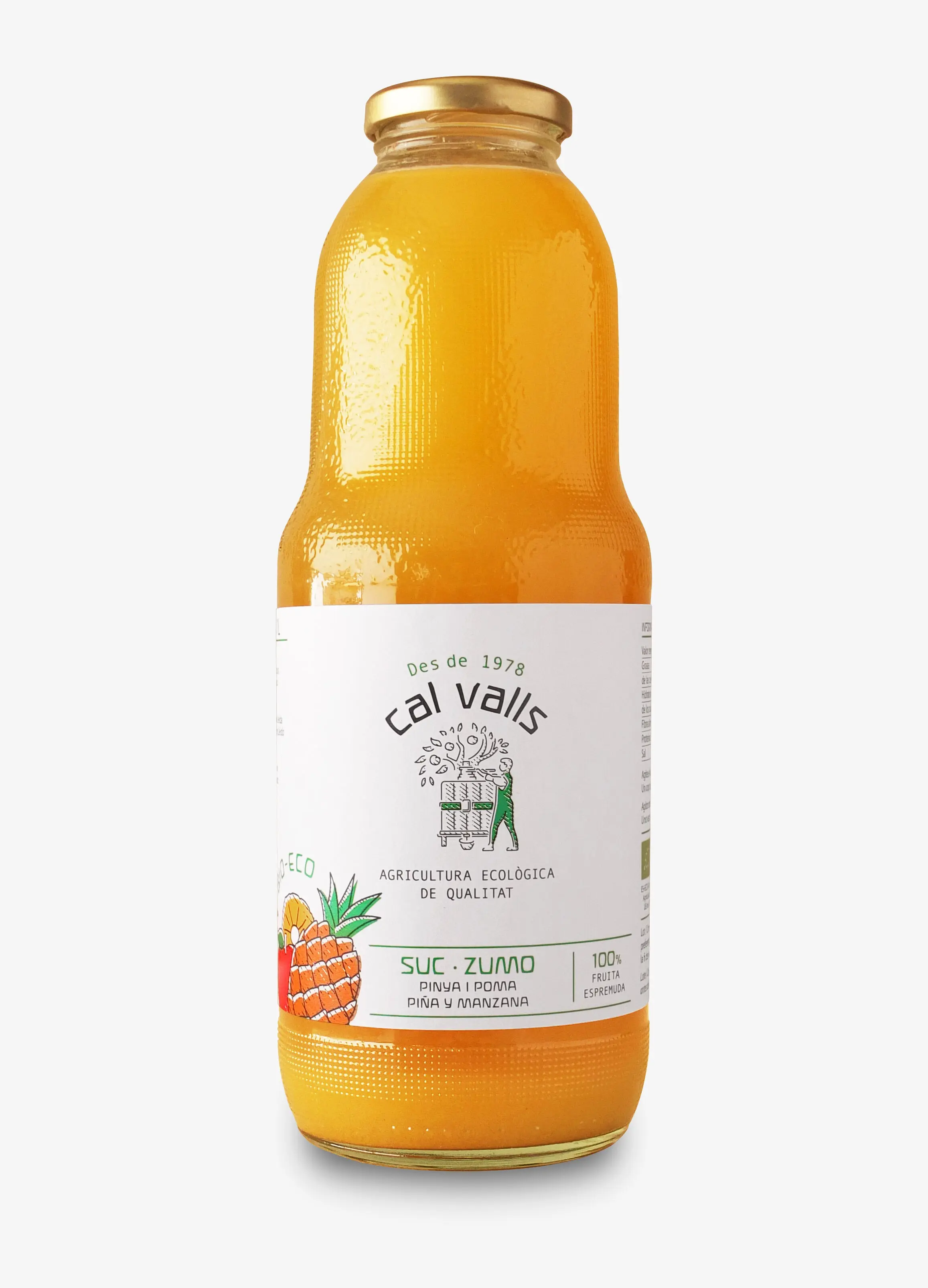 Jus d'ananas et de pomme bio 1L