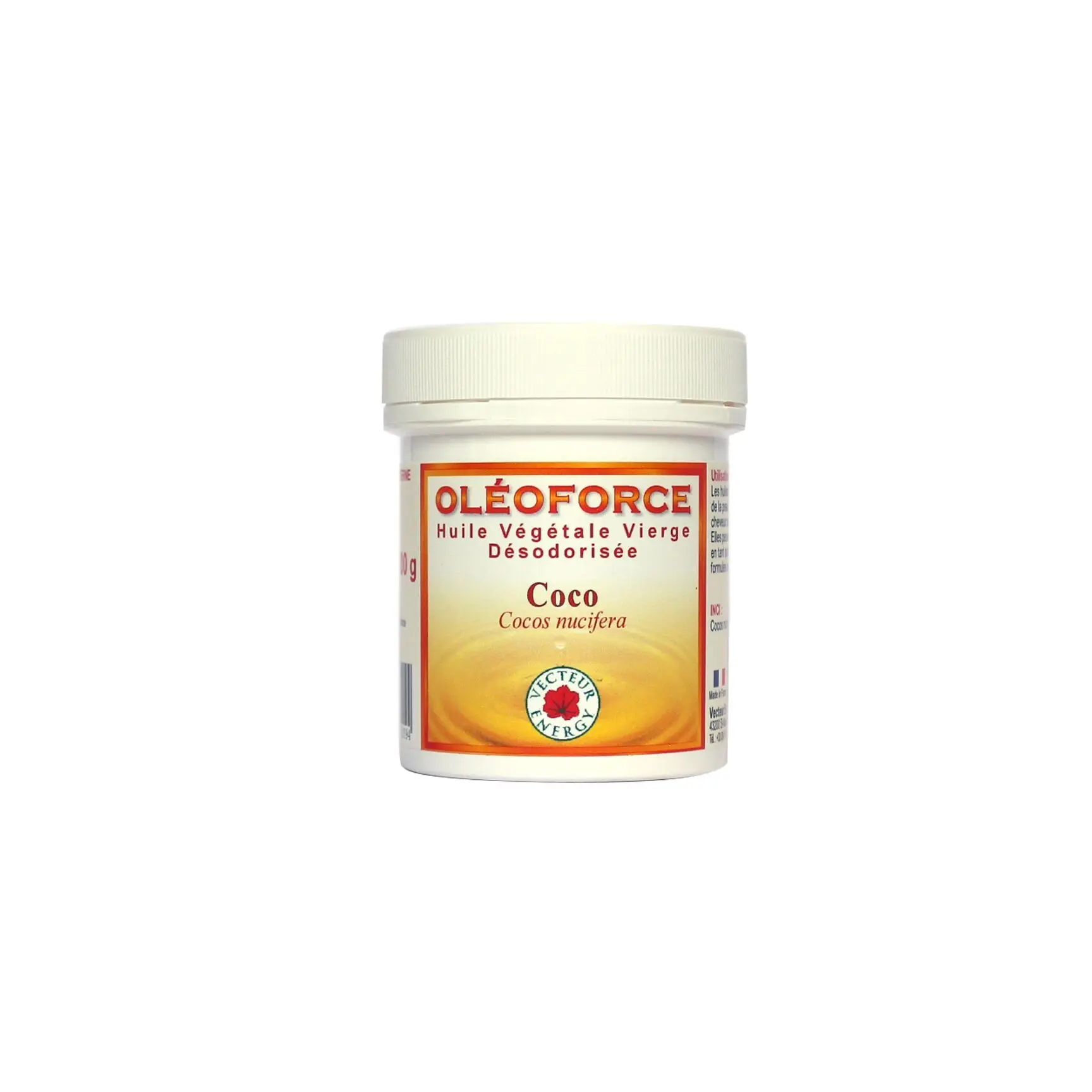 Desodoriertes Kokosnuss-Pflanzenöl 100g Glas