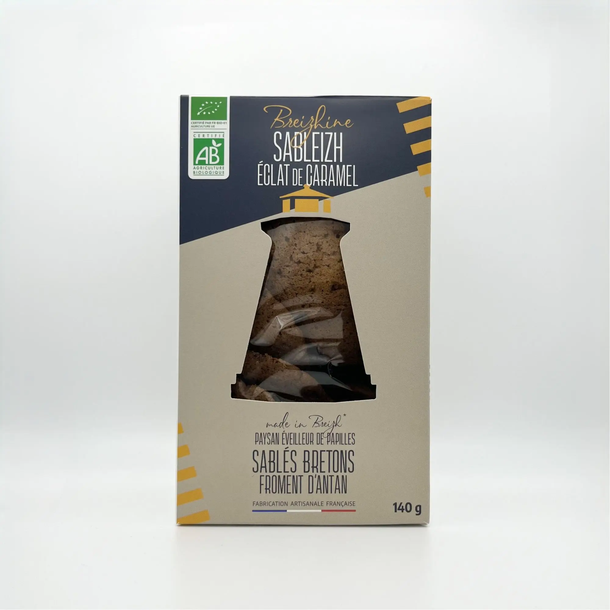 SABLEIZH MIT KARAMELLSTÜCKEN - Bio-Bretonisches Shortbread aus altmodischem Weizen