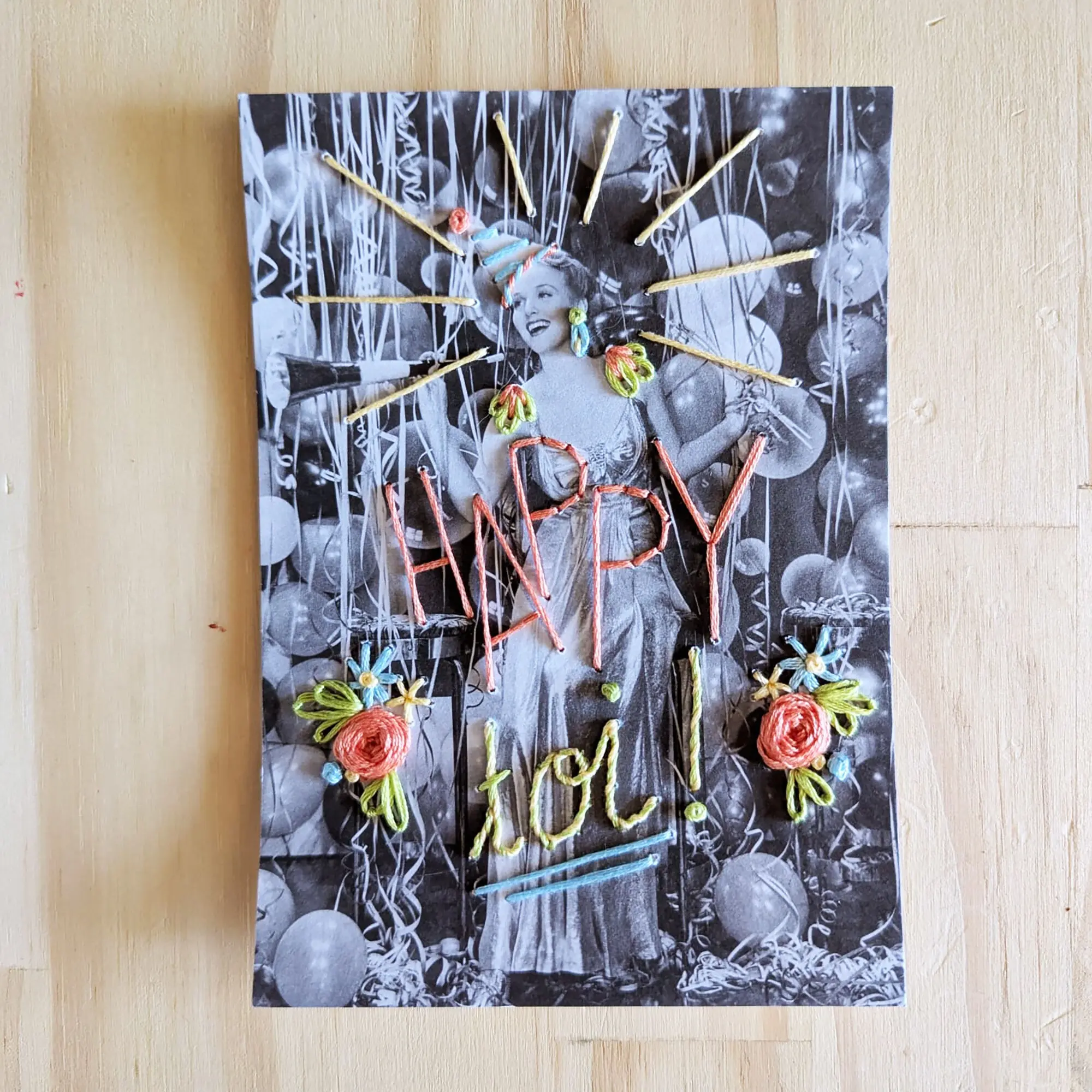 mini paper embroidery kit - Happy Toi!