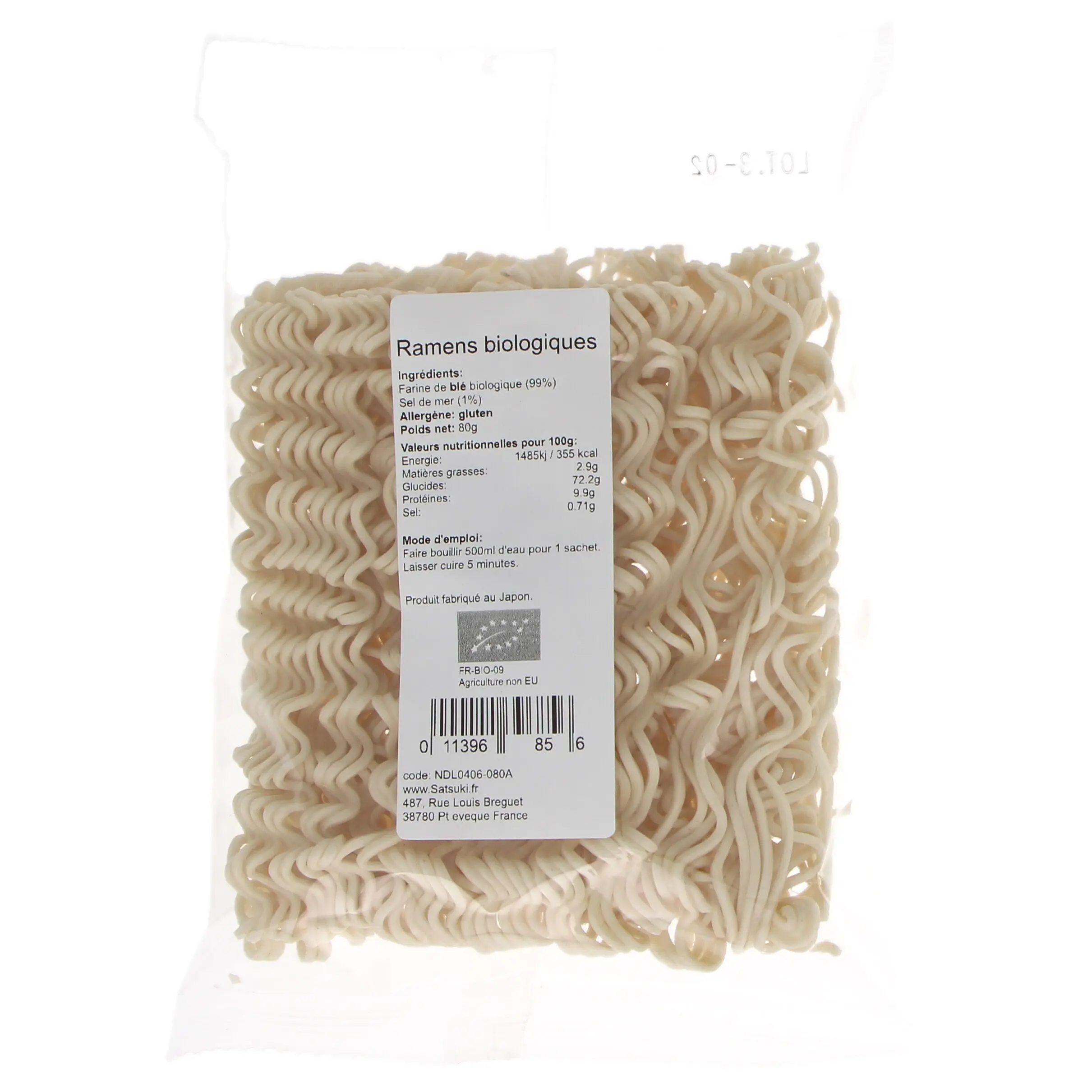 Organic non-fried ramen from Japan (80g FR-BIO-09)
