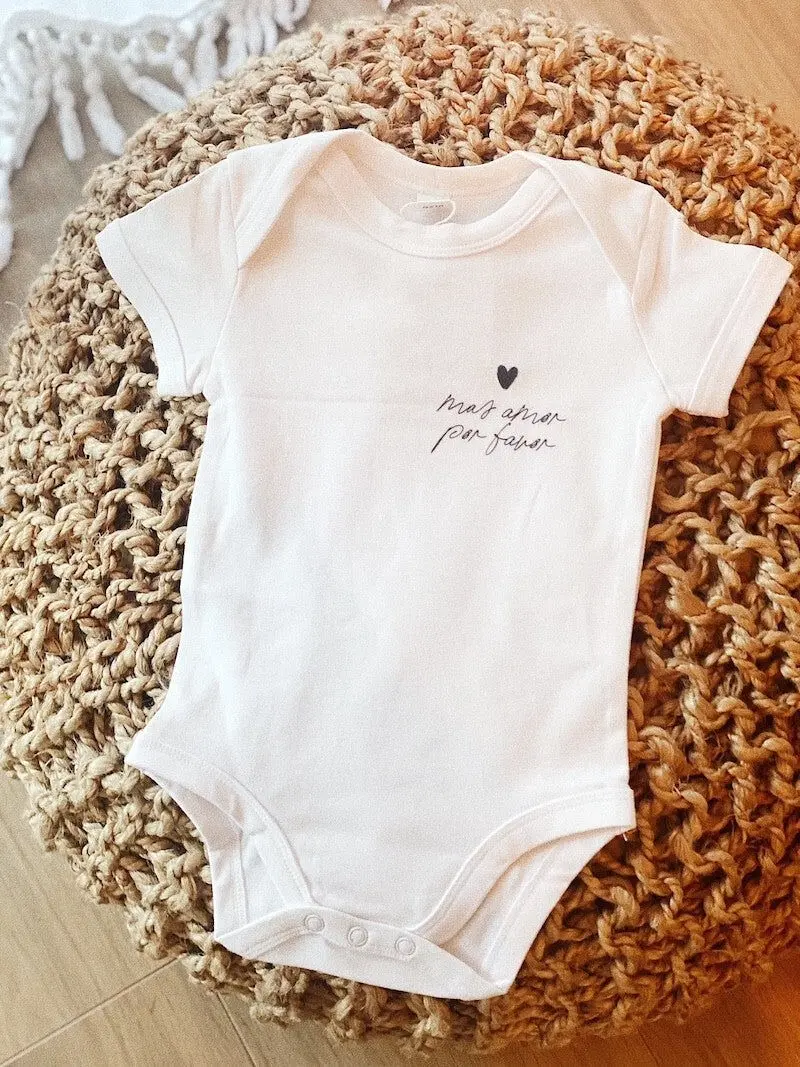Mas amor por favor Baby-Body – Bio-Baumwolle