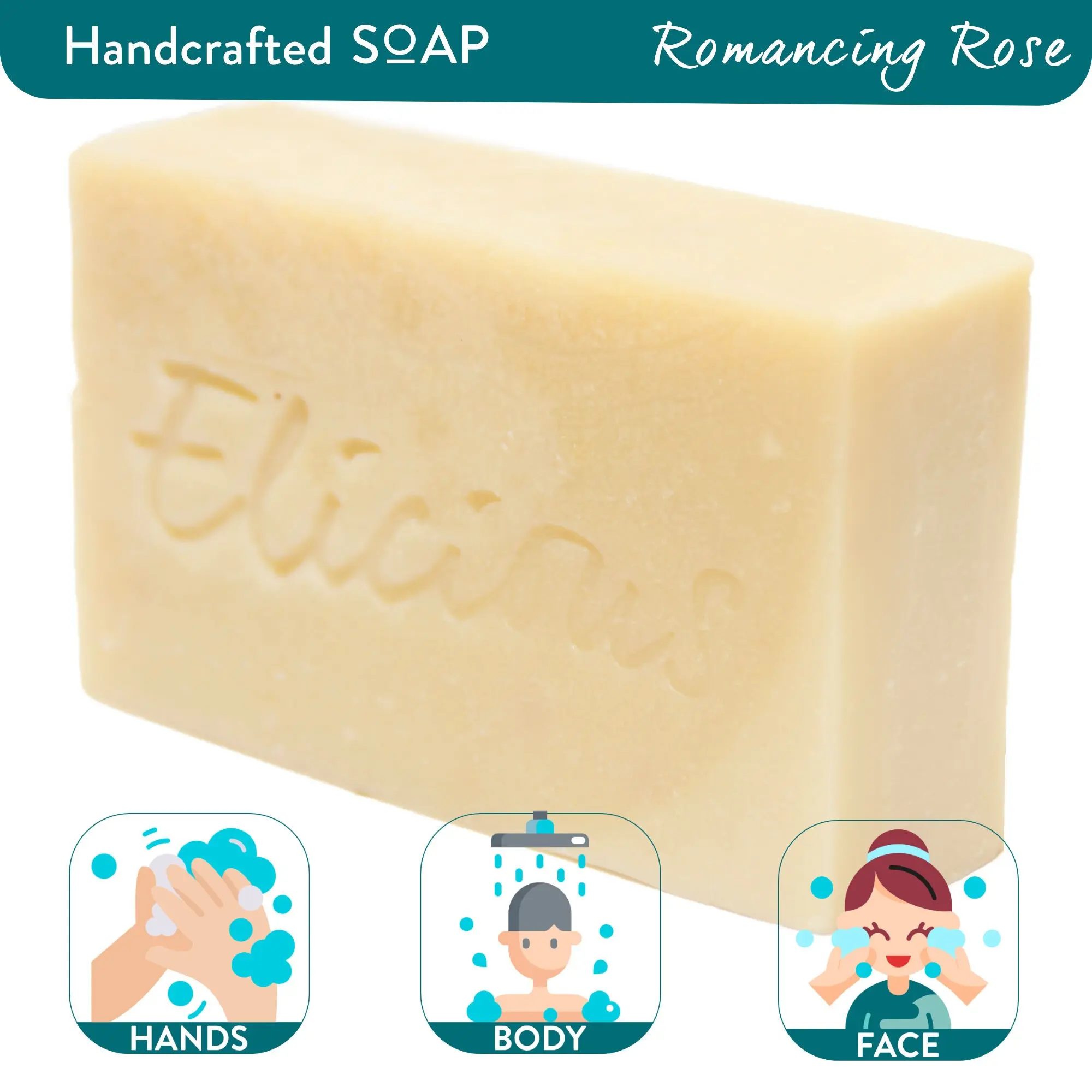 Handmade Natural Soap Romancing Rose 100g