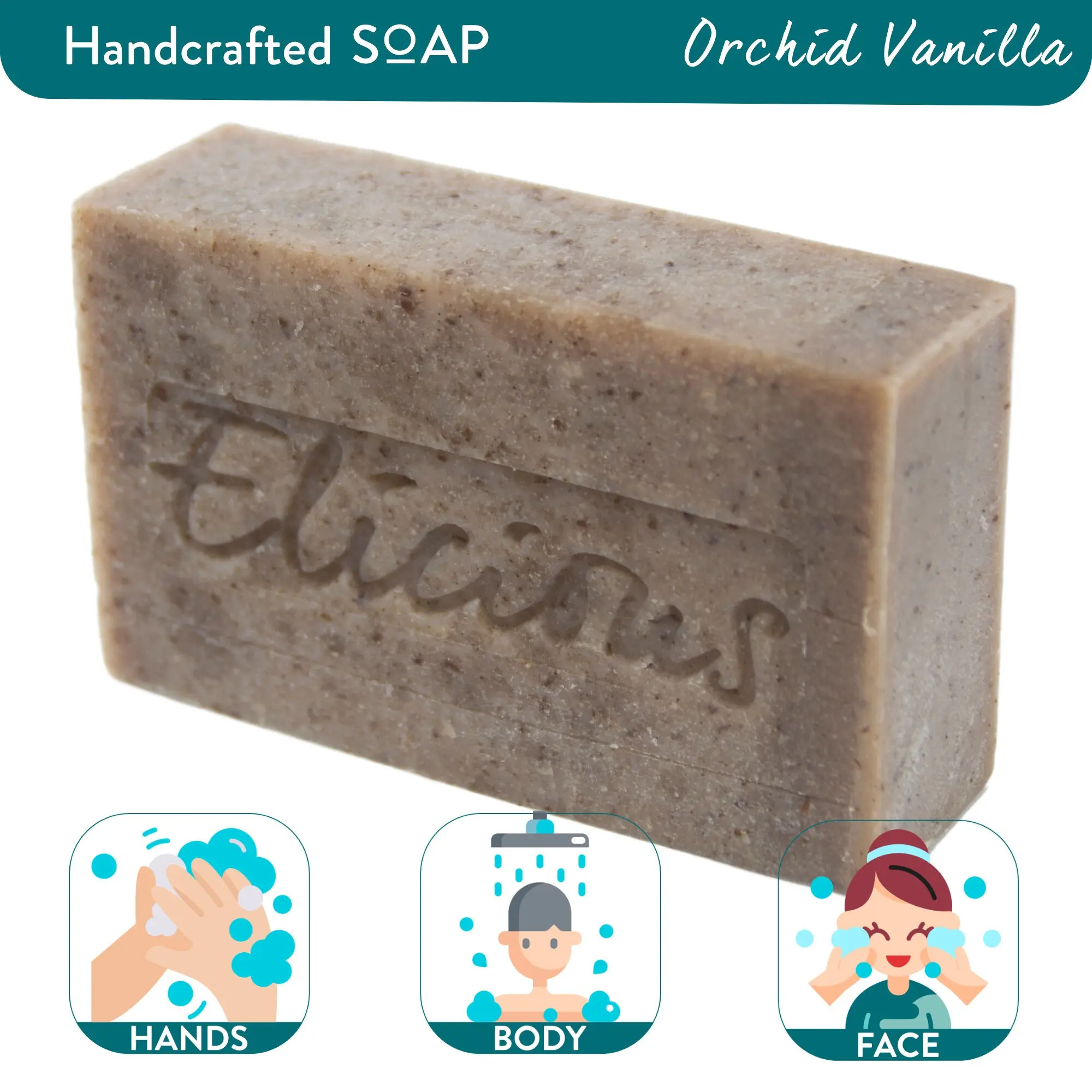 Handmade Natural Soap Orchid Vanilla 100g