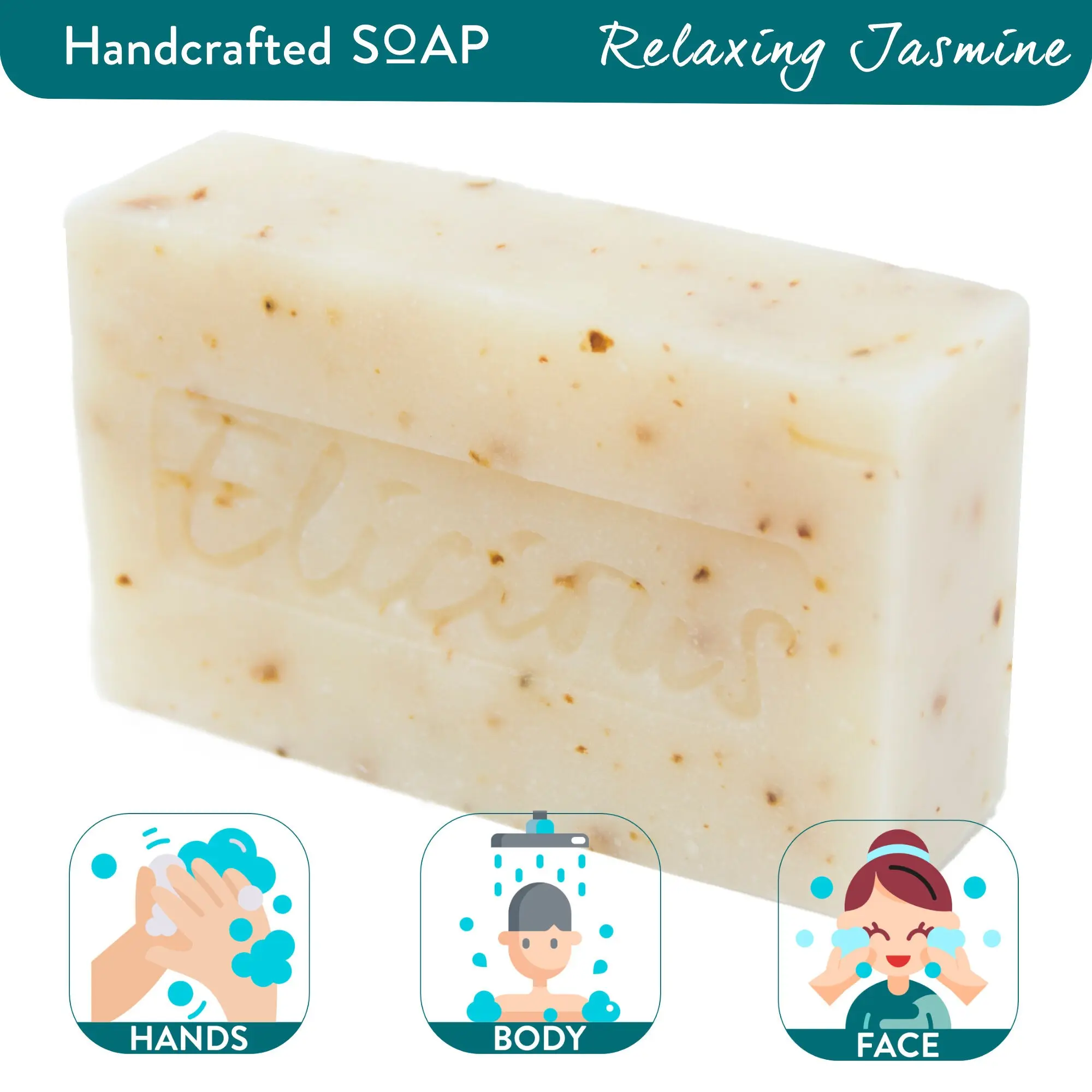 Handmade Natural Soap Relaxing Jasmine 100g