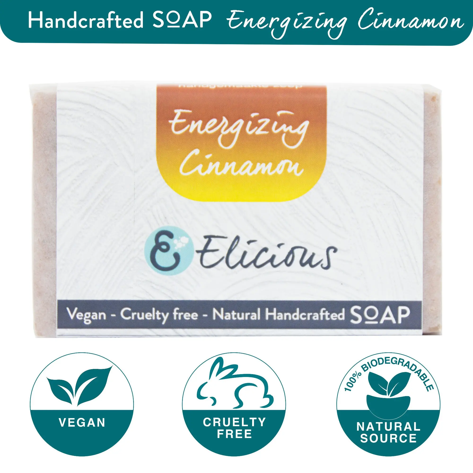 Handmade Natural Soap Energizing Cinnamon 100g