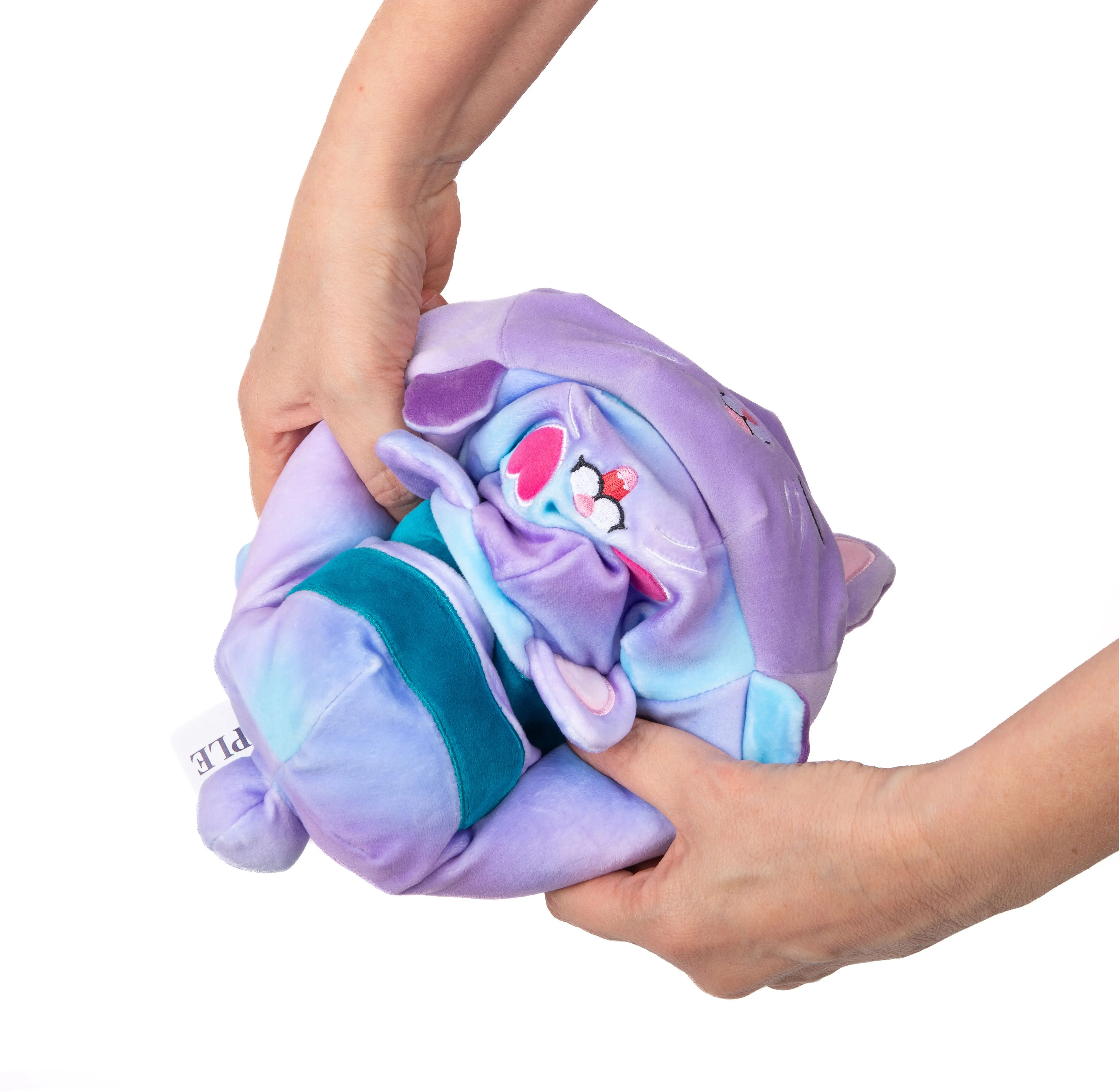 Cushablez Reversible Plush - Purple/Blue Cat 22cm