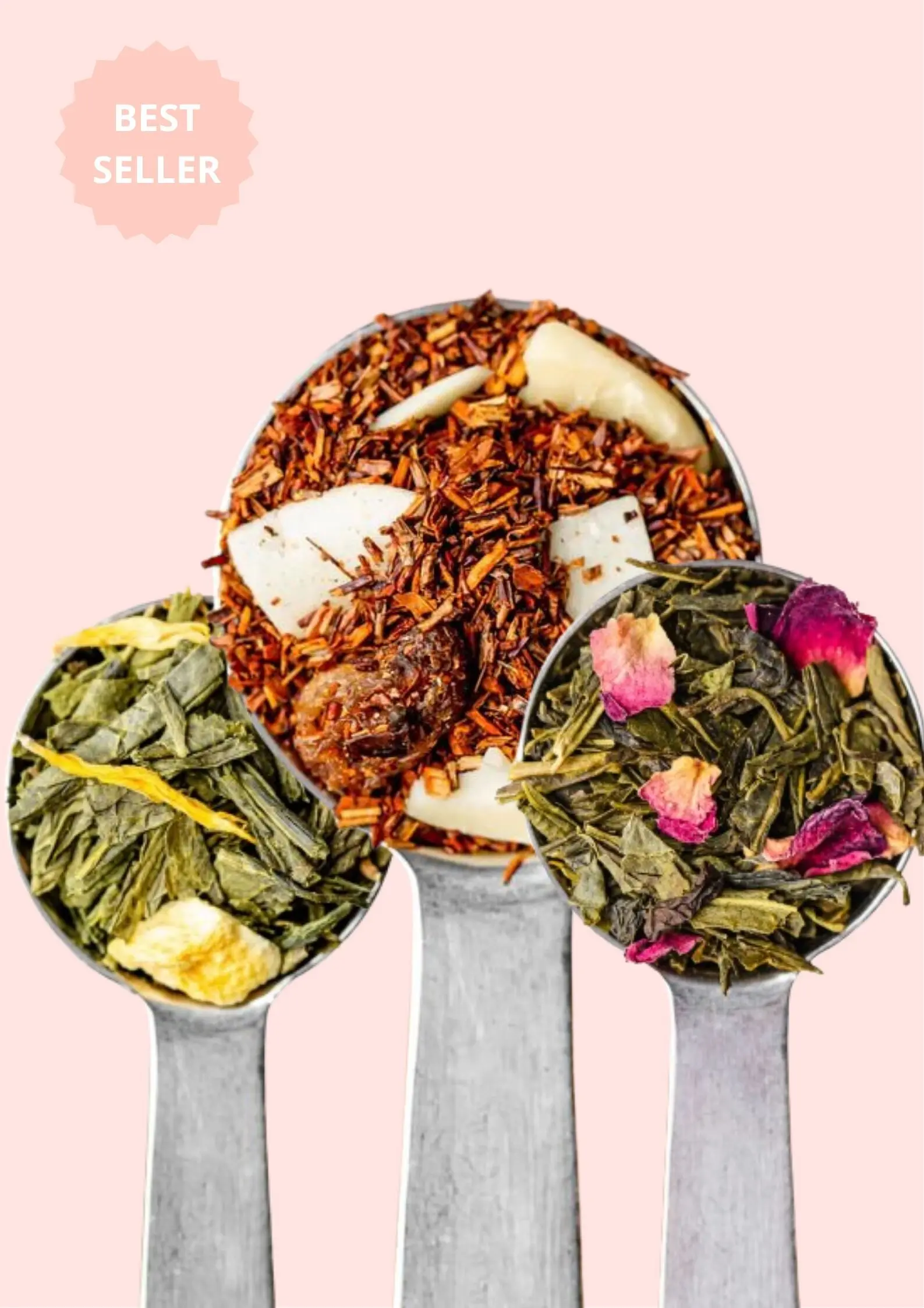 Organic Loose Iced Tea Pack: Pineapple Passion Green Tea, Sakura Green Tea, Coconut Almond Rooibos - 3 x 100g