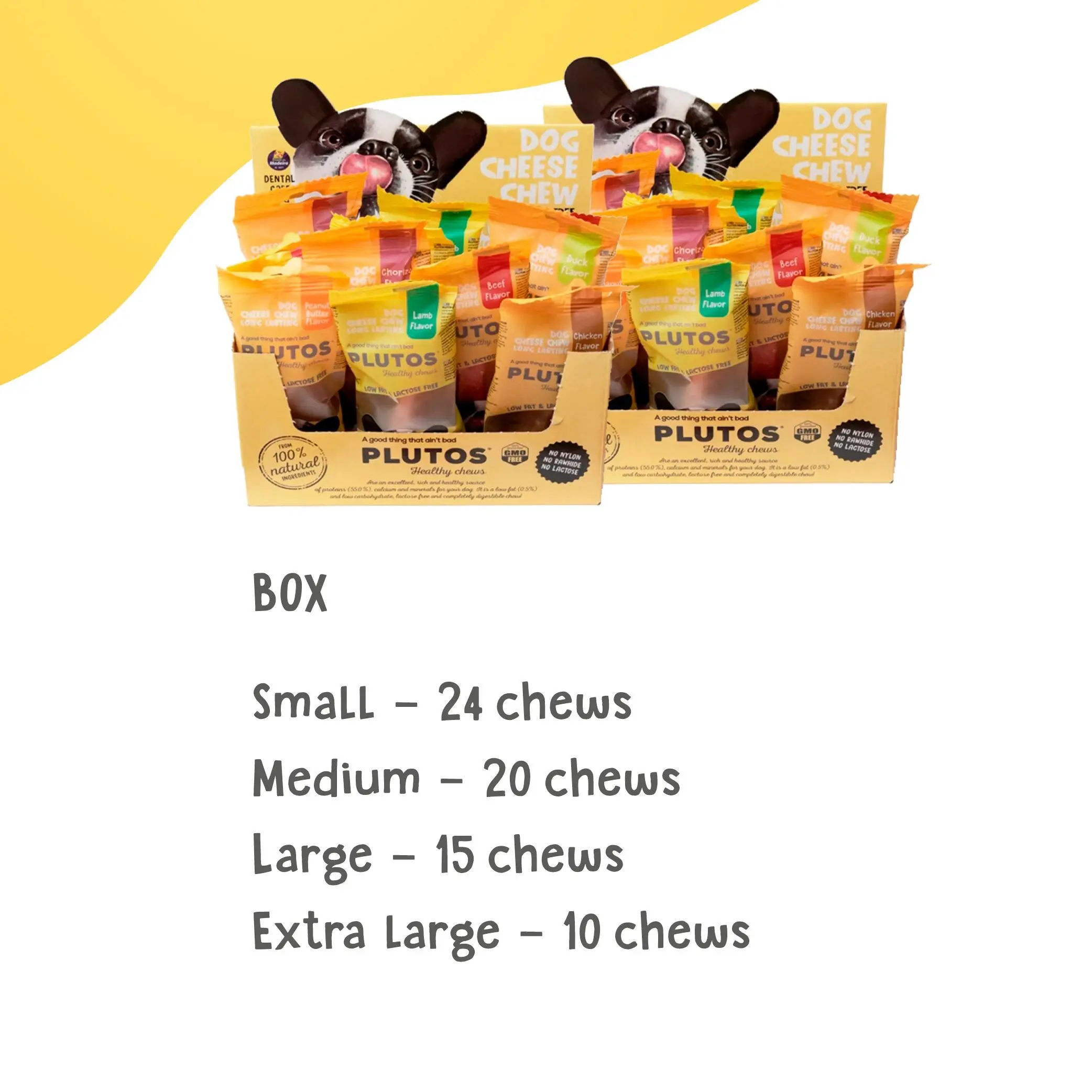 PLUTOS Masticables Dentales para Perros - Sabores Mixtos M (20)