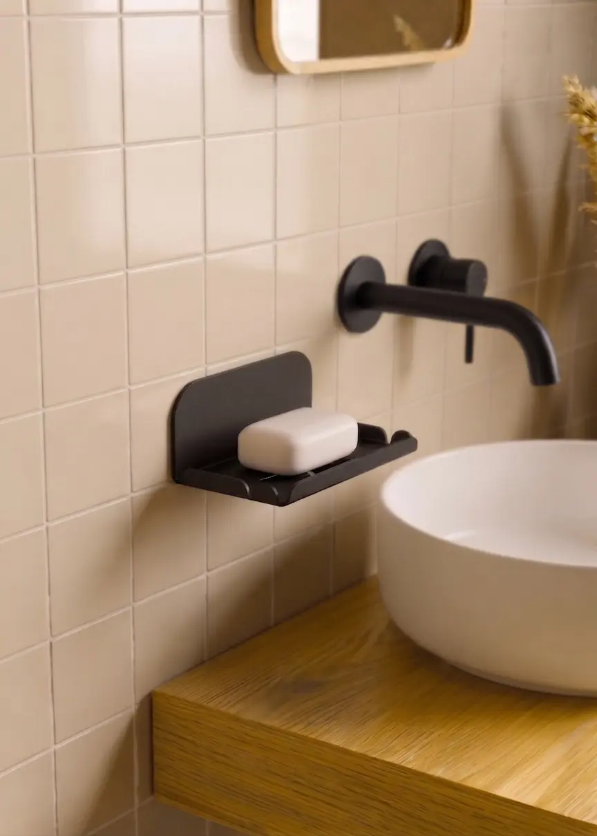 Wall-mounted soap dish | Bathroom | Toilet | Kitchen | Drill-free installation