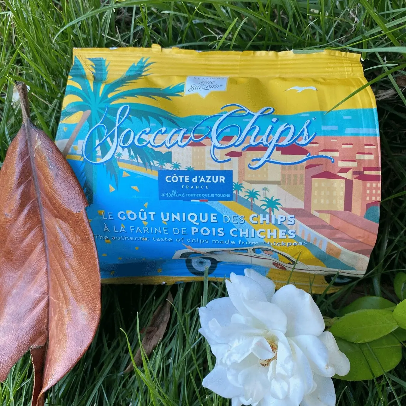 Chickpea flour chips - Pocket natural 40g illustrated