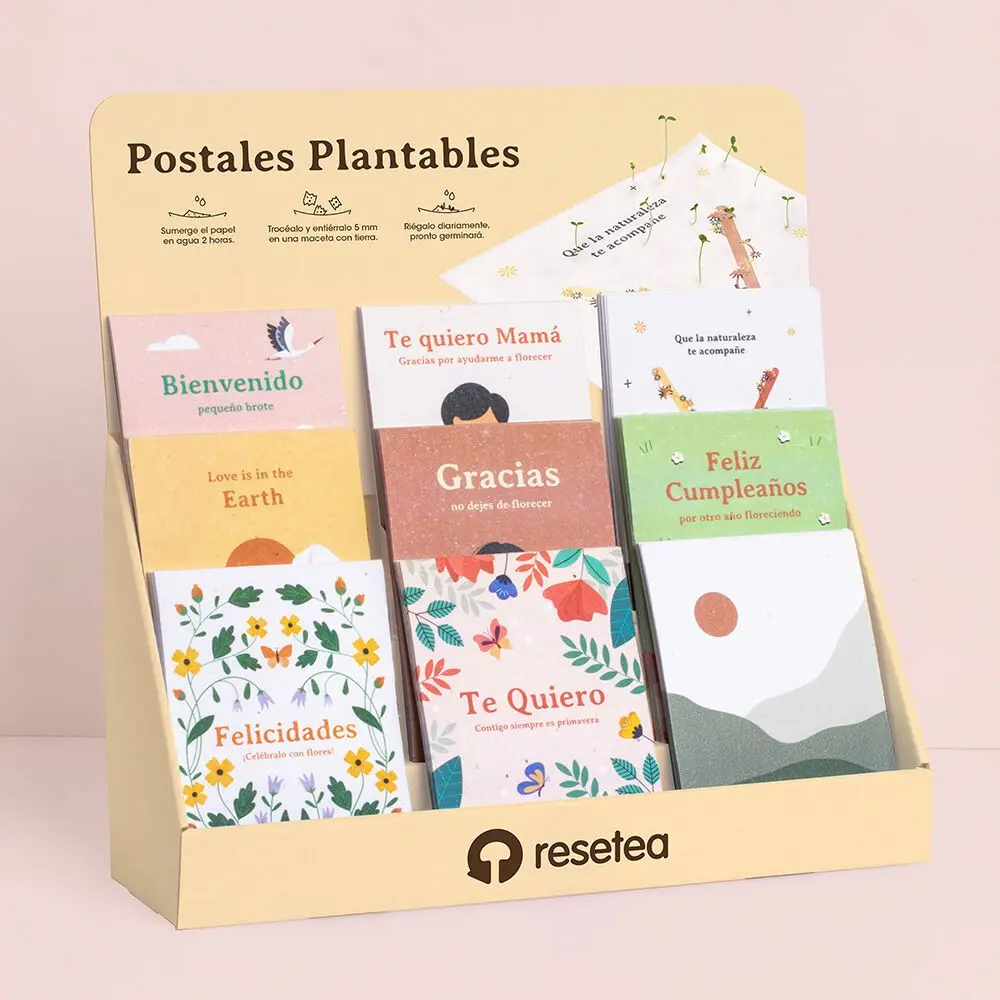 Bepflanzbares Postkartendisplay
