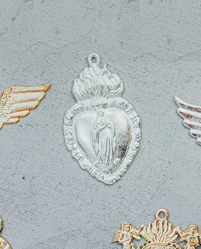 Milagro coeur de Marie argenté