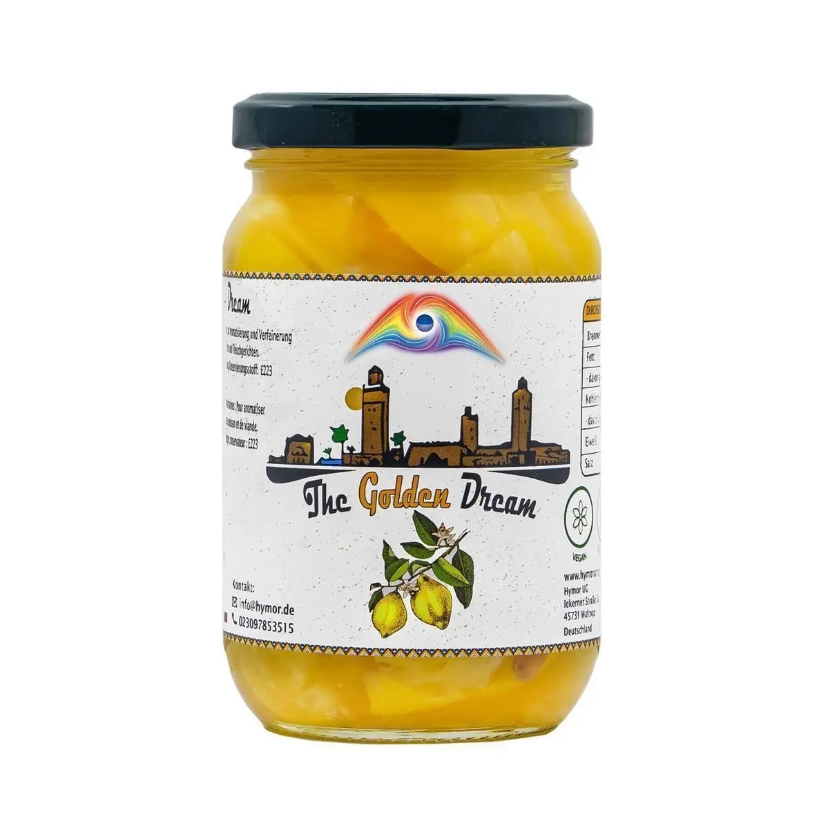 Hymor eingelegte geschnittene Salzzitronen 200g Glas