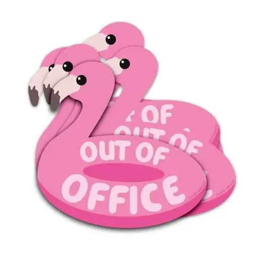 Sticker Out of Office Flamingo