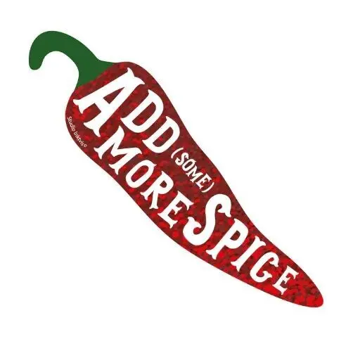 Glitter sticker Add some more spice Chili pepper
