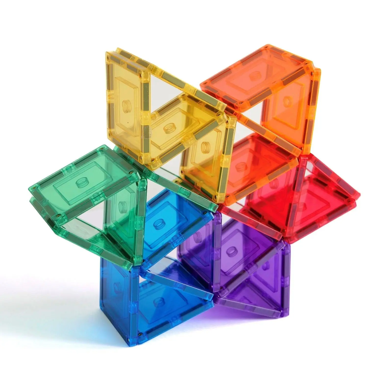 Learn and Grow Magnetic Tiles – Small Squares Pack (36 Pieces)