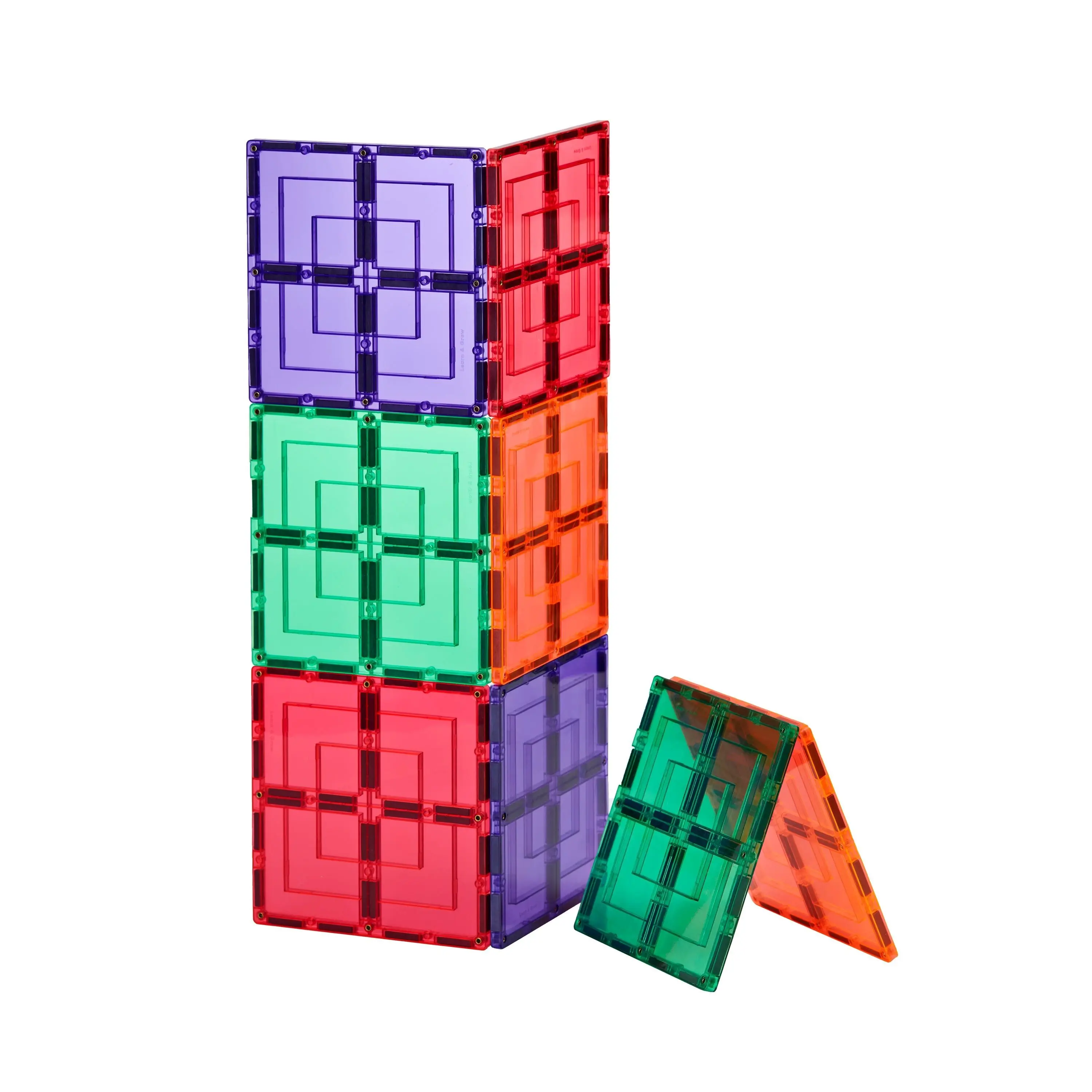 Learn and Grow Magnetic Tiles – Large Square Pack (8-piece)