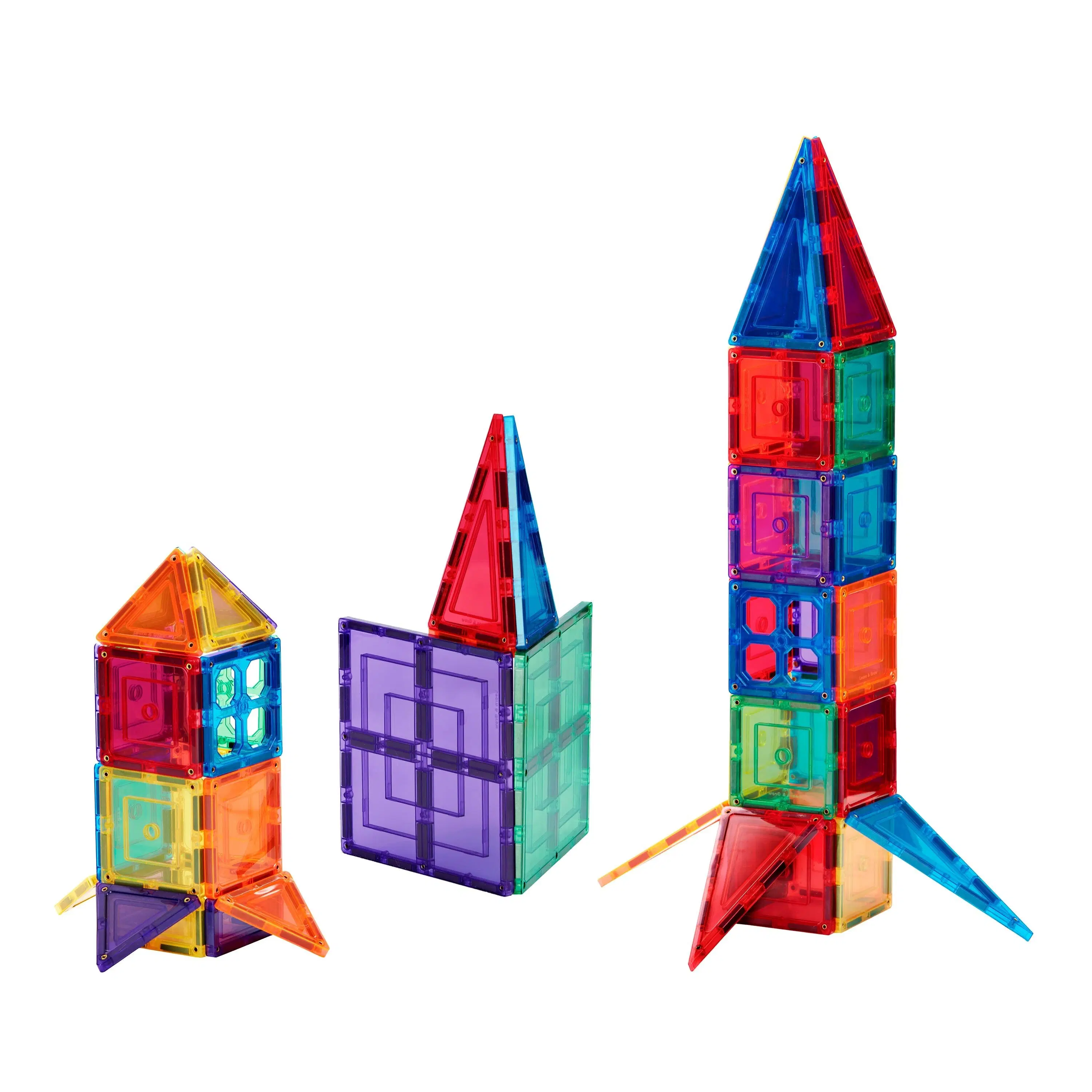 Learn and Grow Magnetic Tiles – Basic Set (64 pieces)