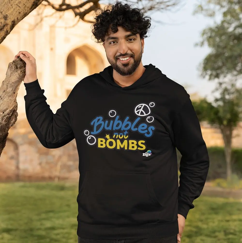 Bubbles Not Bombs Ukraine Flagge Hoodie