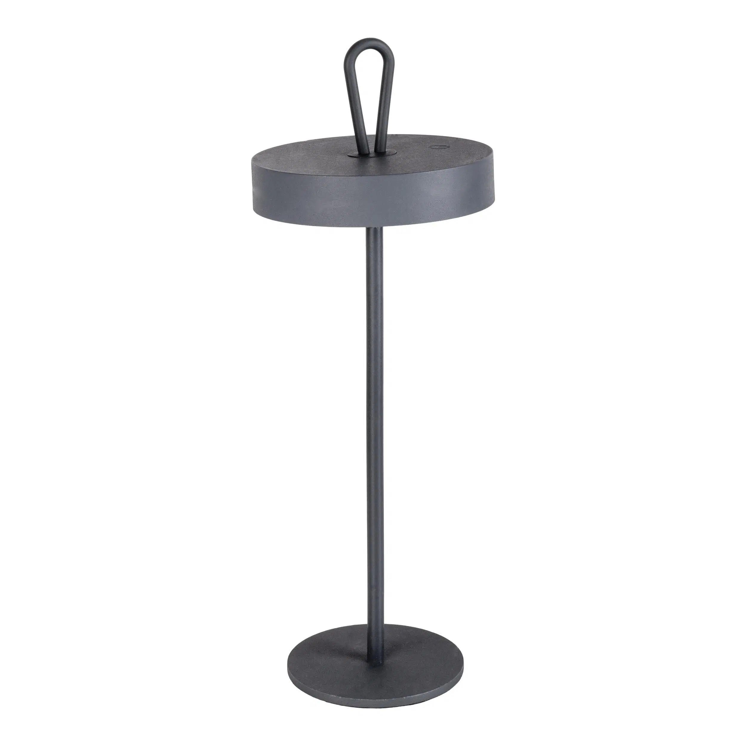 LED battery-operated table lamp magnetic "ELLA" for indoor and outdoor use, made of metal and plastic in grey, 35 cm high