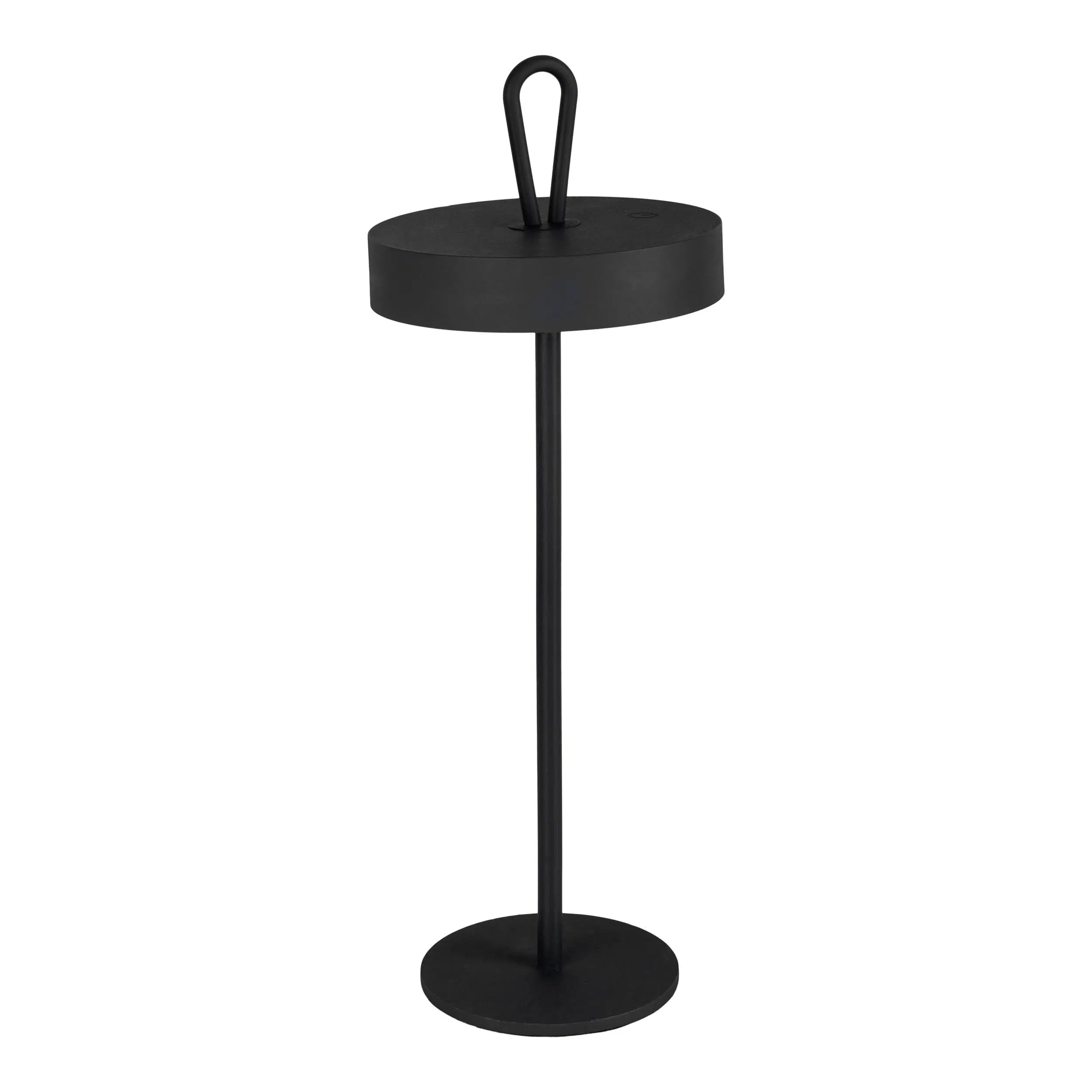 LED battery-operated table lamp magnetic "ELLA" for indoor and outdoor use, made of metal and plastic in black, 35 cm high