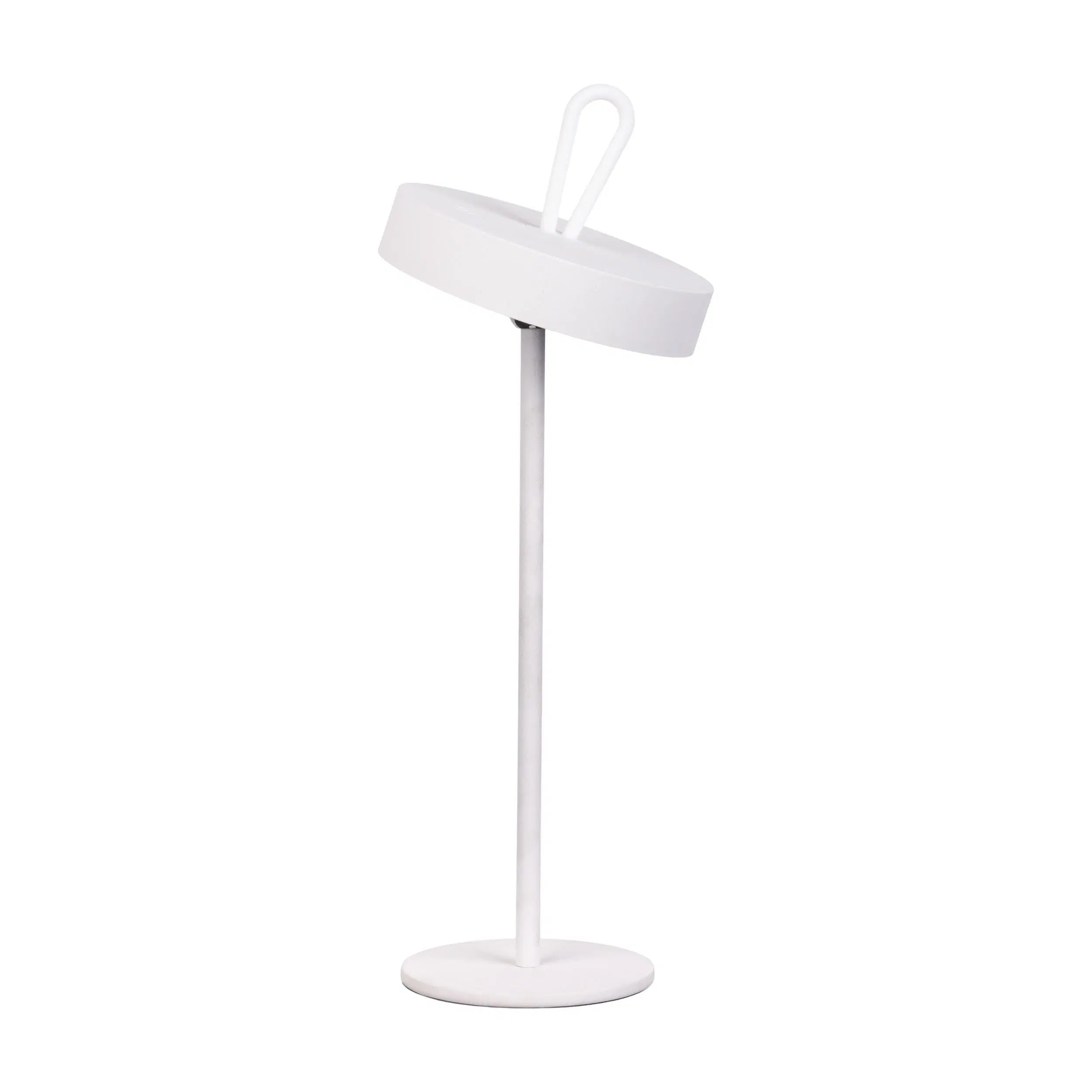 LED battery-operated table lamp magnetic "ELLA" for indoor and outdoor use, made of metal and plastic in white, 35 cm high