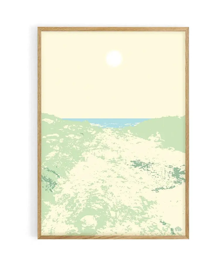 Brittany seaside landscape poster - North Island Plein Soleil. 100% made in France locally. Matte velvety print. Homage to the Impressionists.