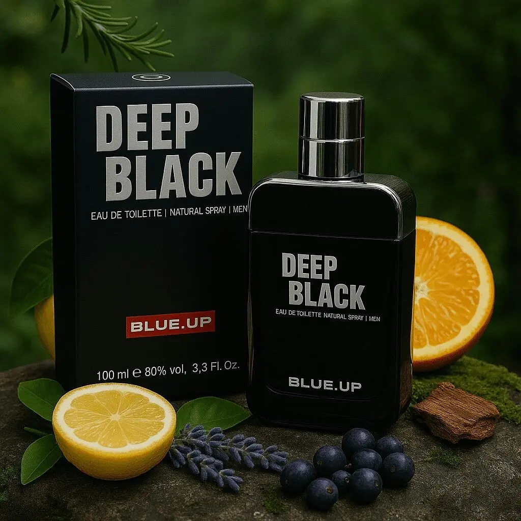 BLUE UP DEEP BLACK – Eau de Toilette para hombre 100 ml | Inspiración aromática y amaderada fougère