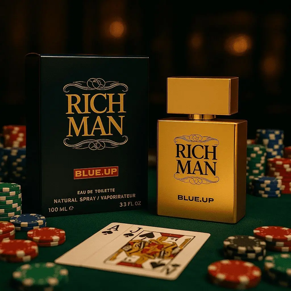 Blue-Up Rich Man Square – Eau de Parfum para hombre | Sensual, picante y amaderado