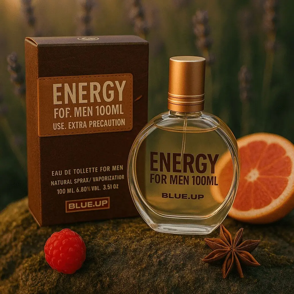BLUE UP ENERGY FOR LIFE MEN – Eau de Toilette para hombre 100 ml | Inspiración afrutada y amaderada revitalizante