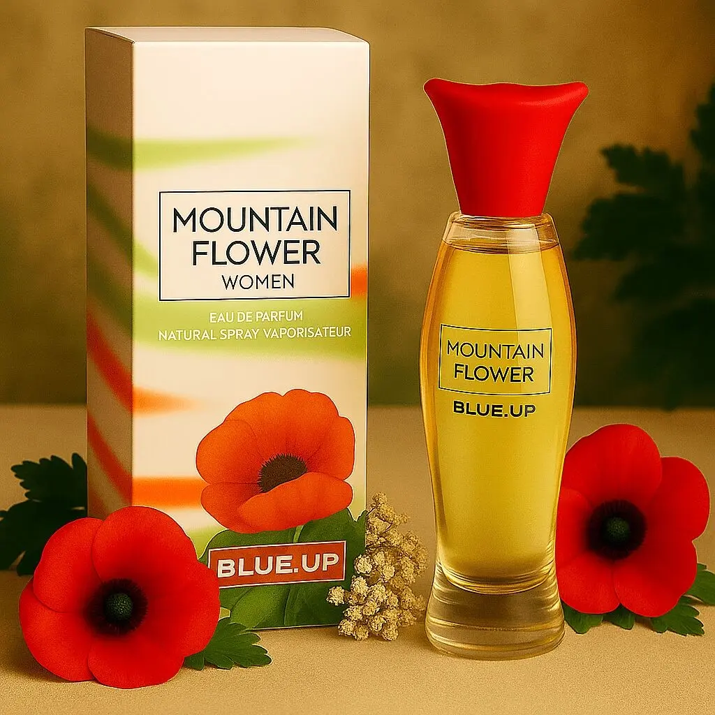 BLUE UP MOUNTAIN FLOWER WOMEN – Eau de parfum para mujer 100 ml | Inspiración floral amaderada y polvorienta