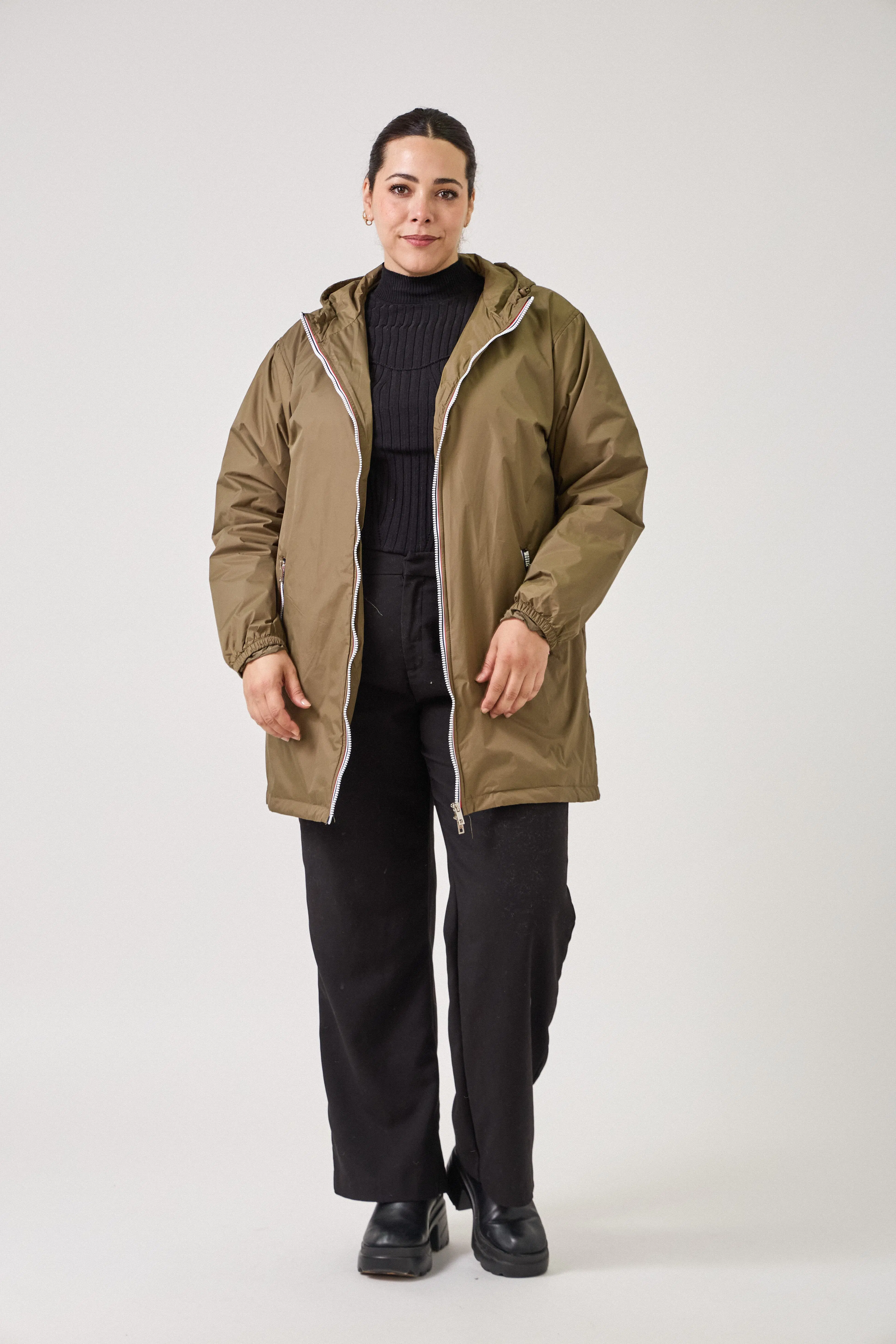 3139L - Mid-length water-repellent padded jacket