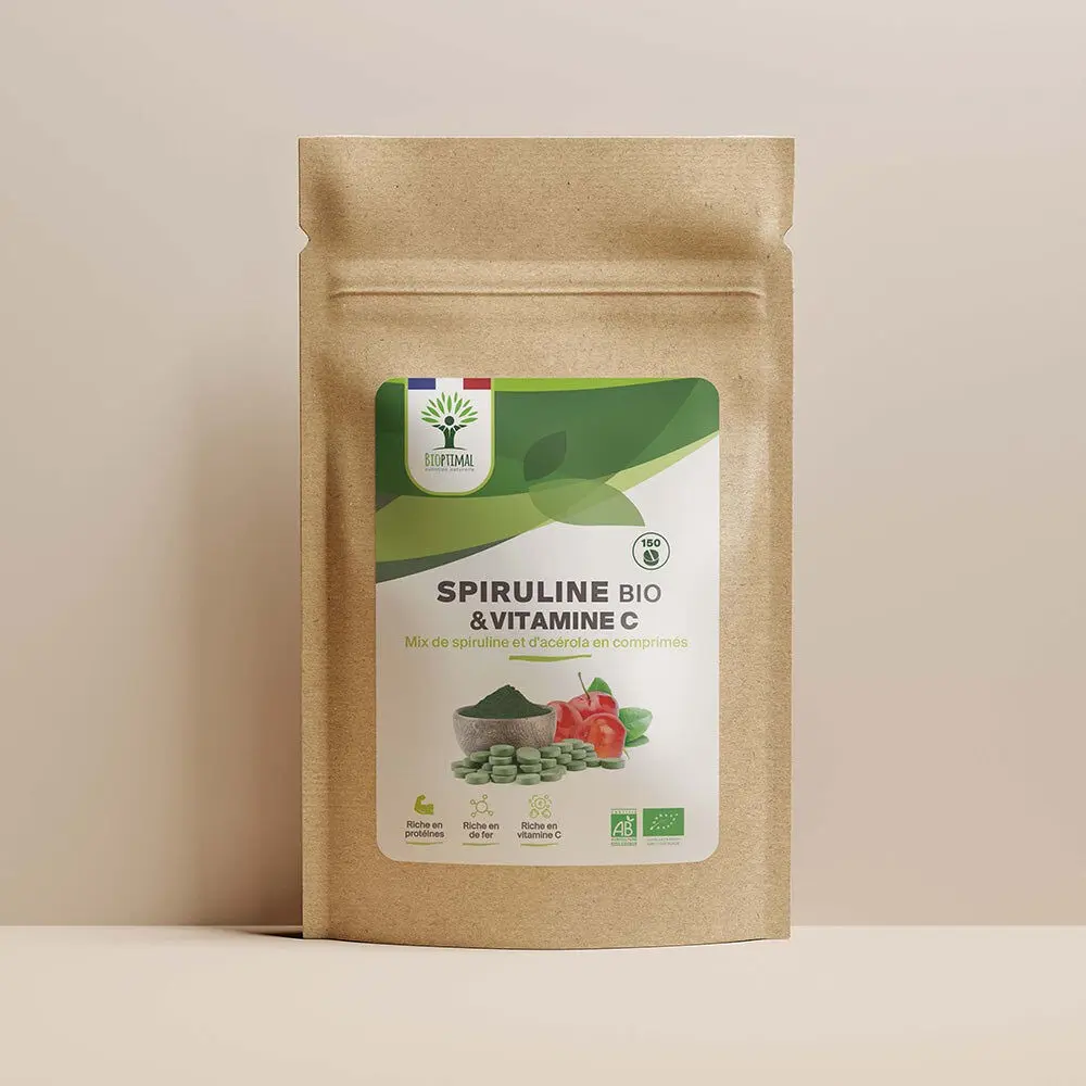 Mix Spiruline et Acérola bio comprimés -  Bioptimal