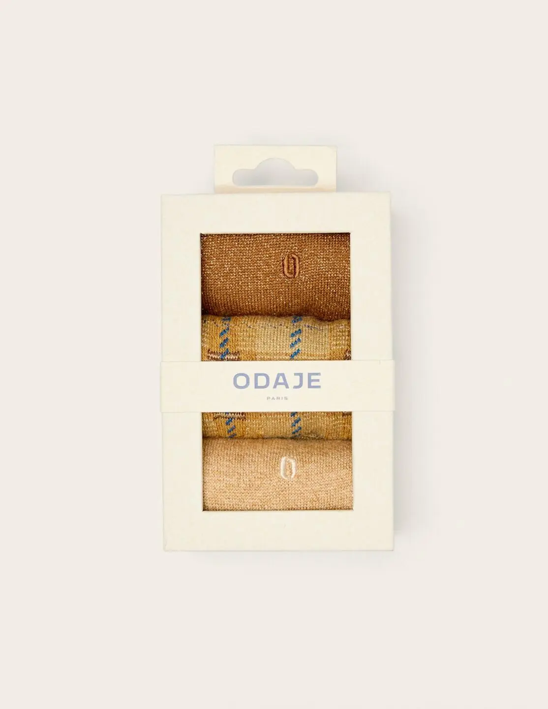 3er-Pack Socken – Schickes Schottenkaro und braungoldener Glitzer
