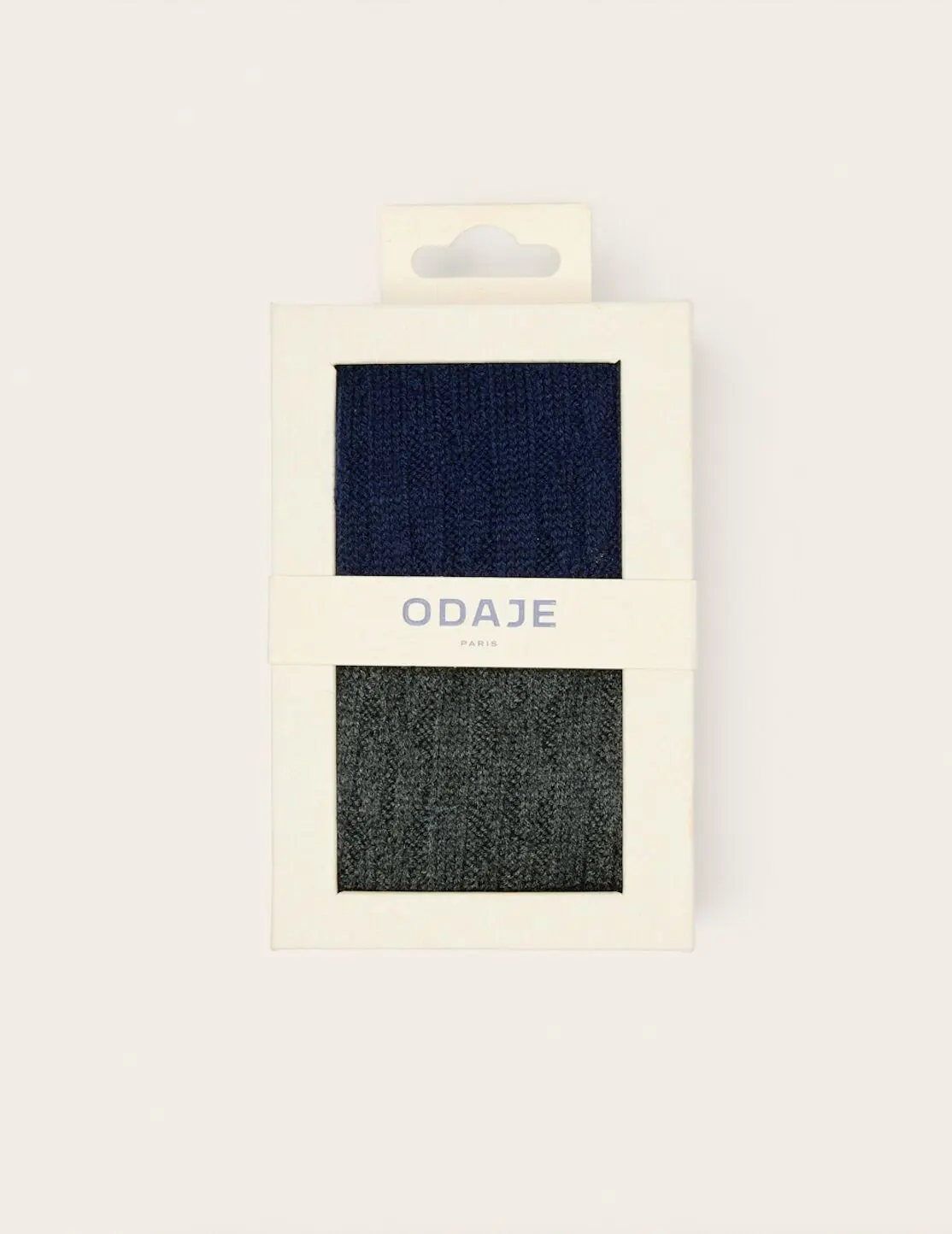 2er-Pack Socken - Marineblaues Zopfmuster