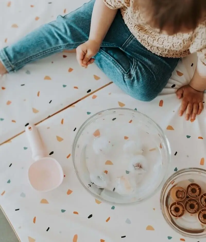 Waterproof terrazzo motor skills mat
