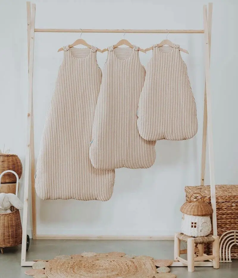 Caramel striped summer sleeping bag - 0-6 months (70cm)