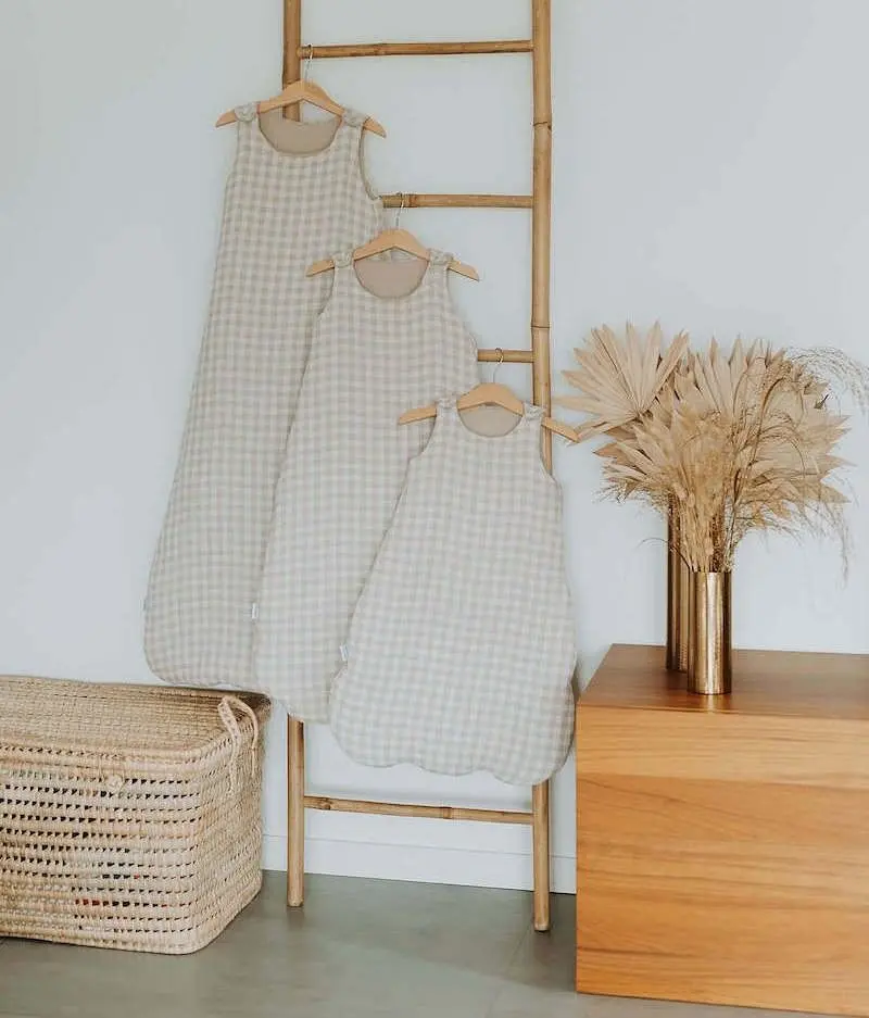 Summer sleeping bag, gingham pebble - 6-24 months (90cm)
